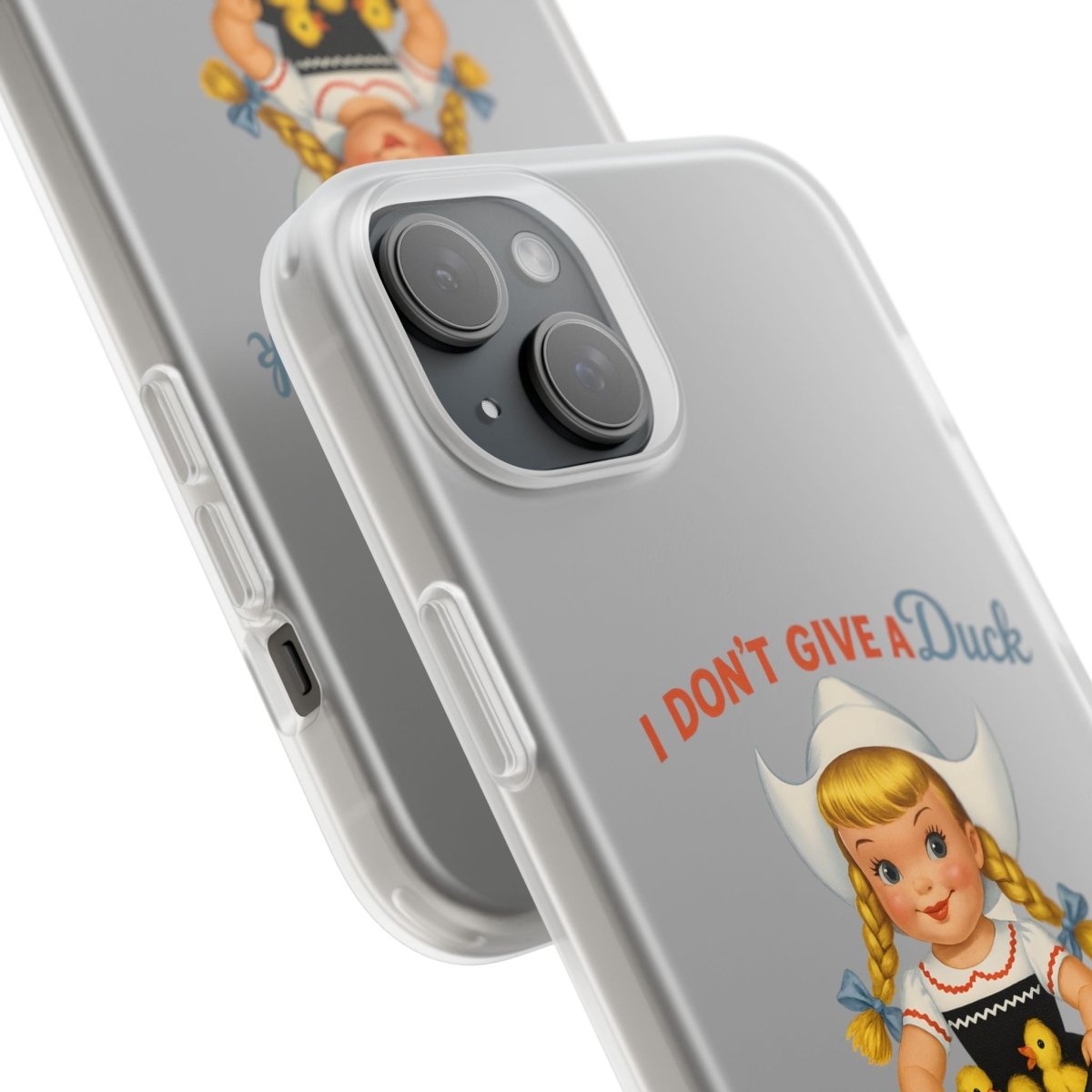 I Don’t Give a Duck – Handyhülle mit flauschiger Gleichgültigkeit-Phone Case-True Insights