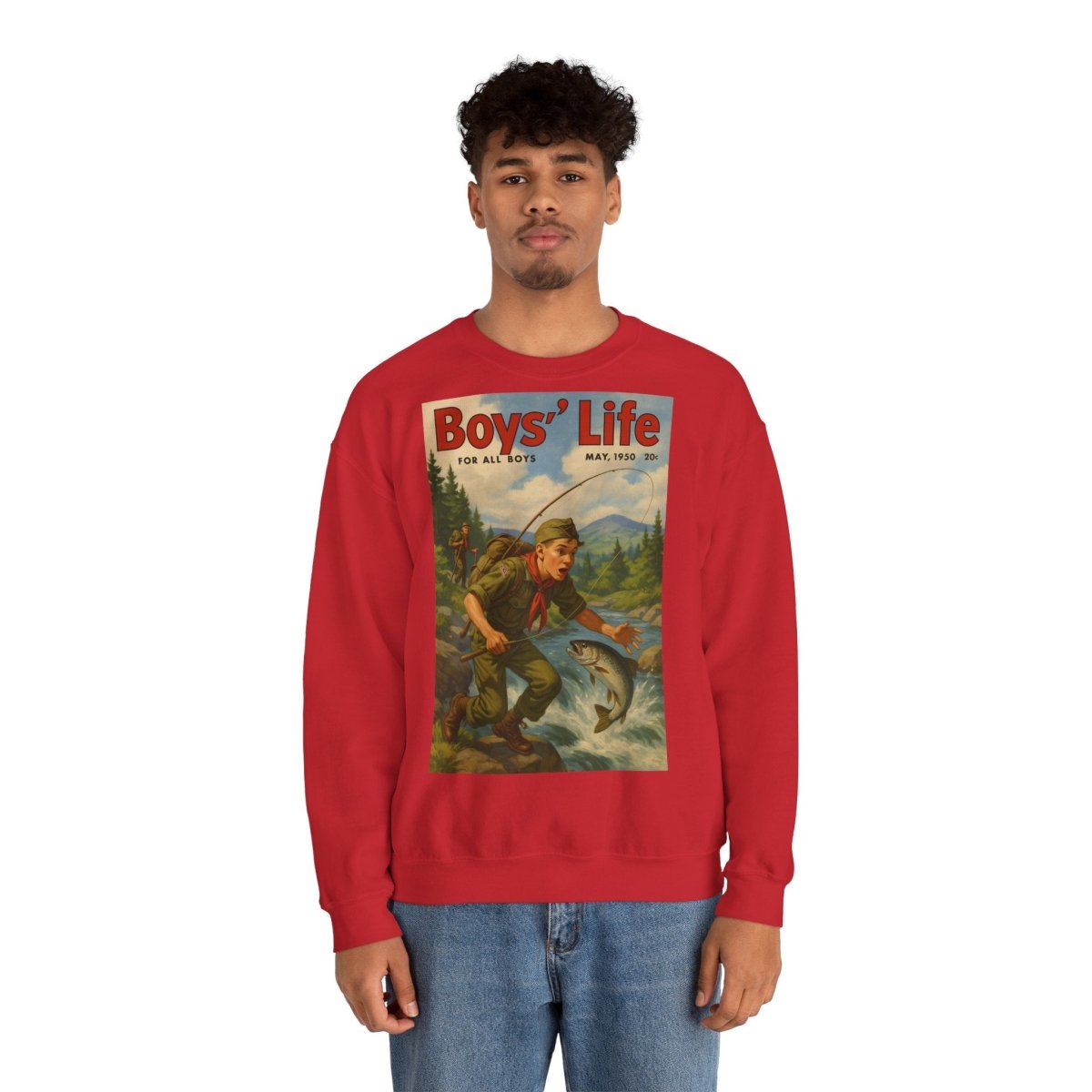 Vintage Motiv – Vintage „Boys’ Life“ Sweatshirt – Retro Pfadfinder-Motiv von 1950 | True Insights Design mit Humor