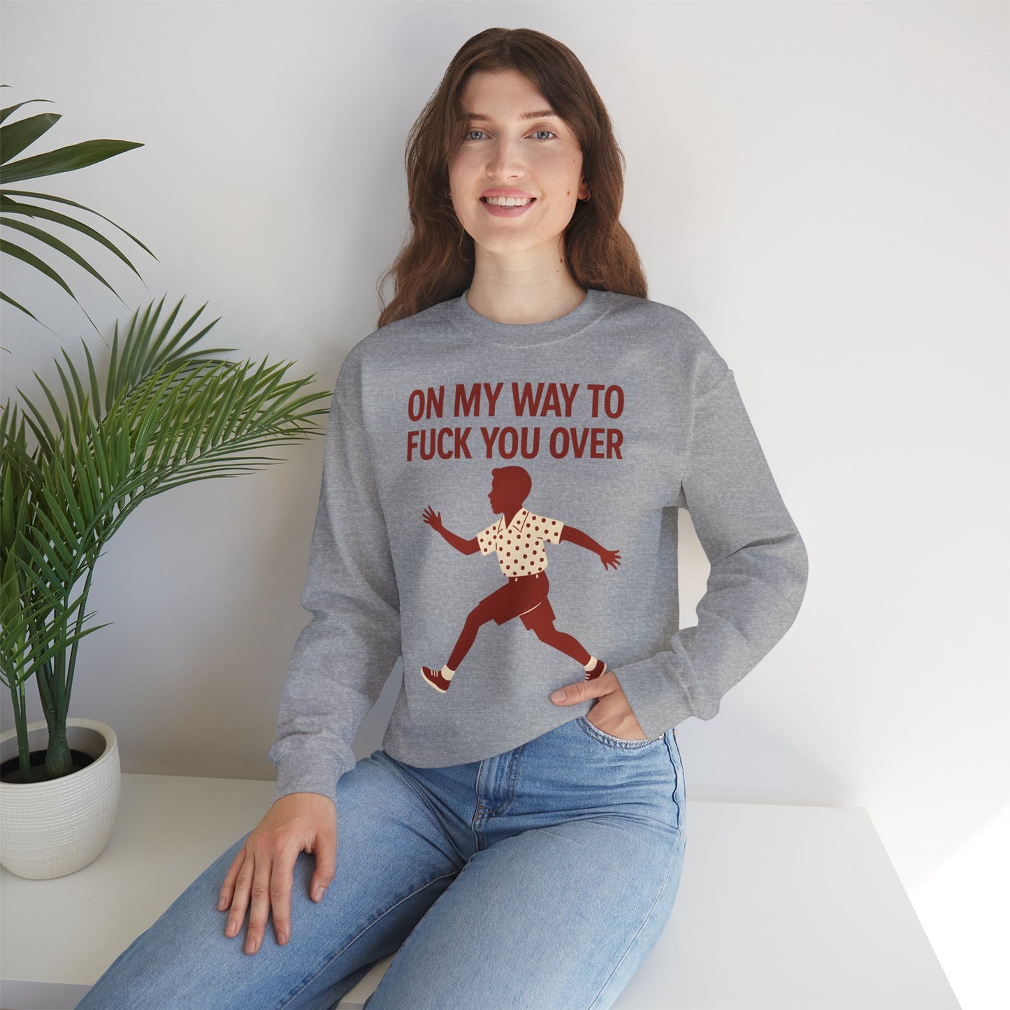 Sweatshirt – I Come to F*** You Over Sweatshirt – Provokantes Statement mit Humor | True Insights Design mit Humor