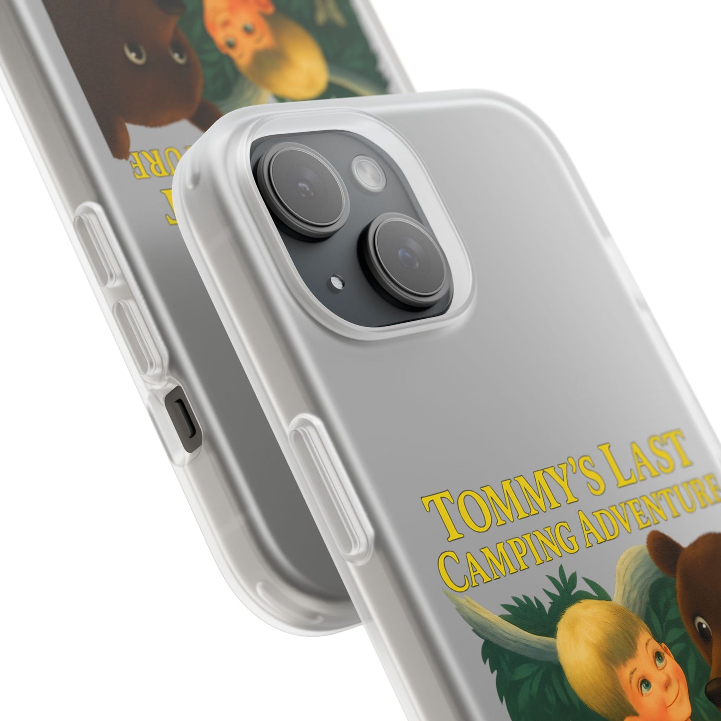 Tommy’s Last Camping Adventure Handyhülle – Schwarzer Humor trifft Retro-Kinderbuch-Look-Phone Case-True Insights