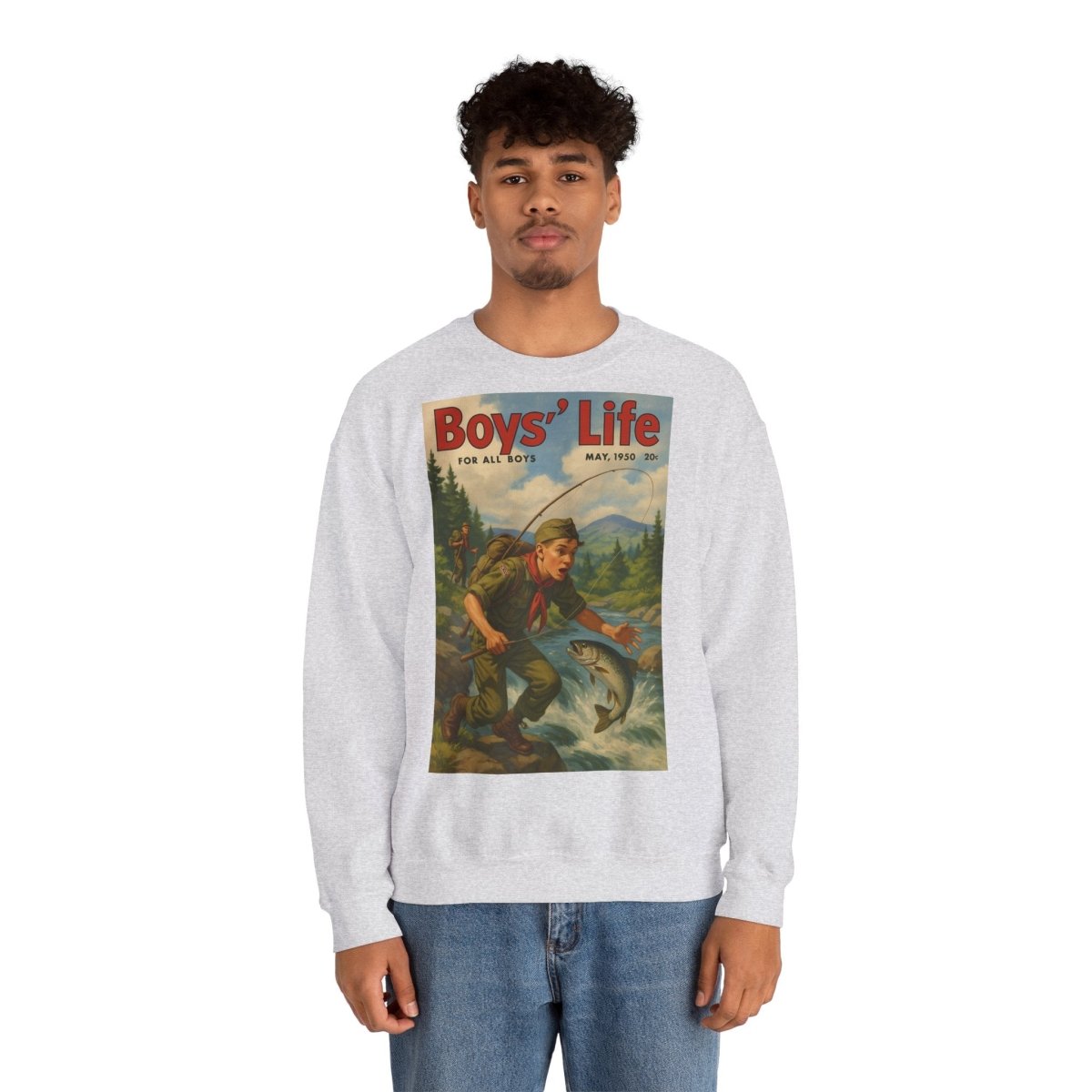 Vintage Motiv – Vintage „Boys’ Life“ Sweatshirt – Retro Pfadfinder-Motiv von 1950 | True Insights Design mit Humor
