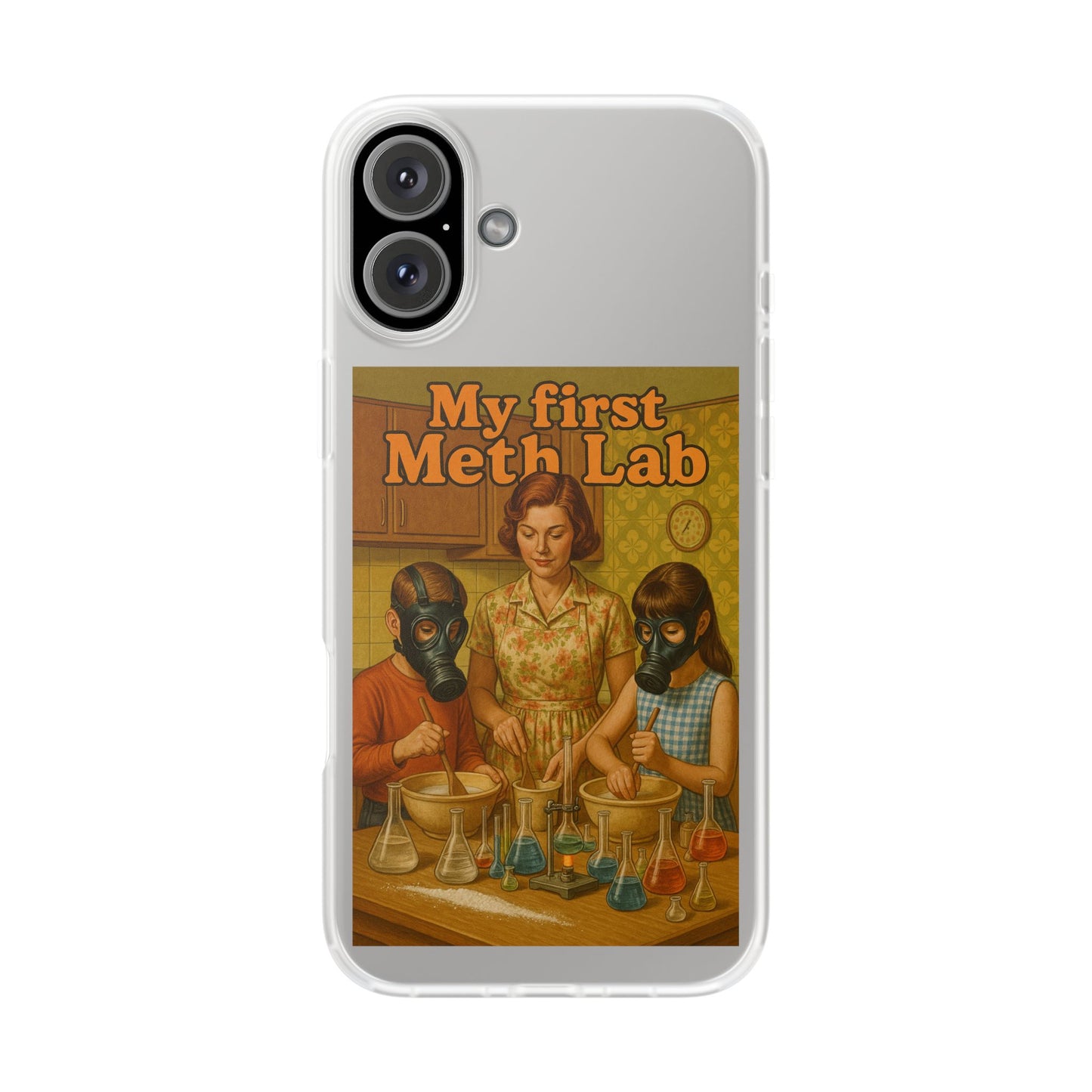 Satirisches Familienmotiv mit Chemie-Charme – stoßfest, kabellos ladbar & herrlich provokant.-Phone Case-True Insights