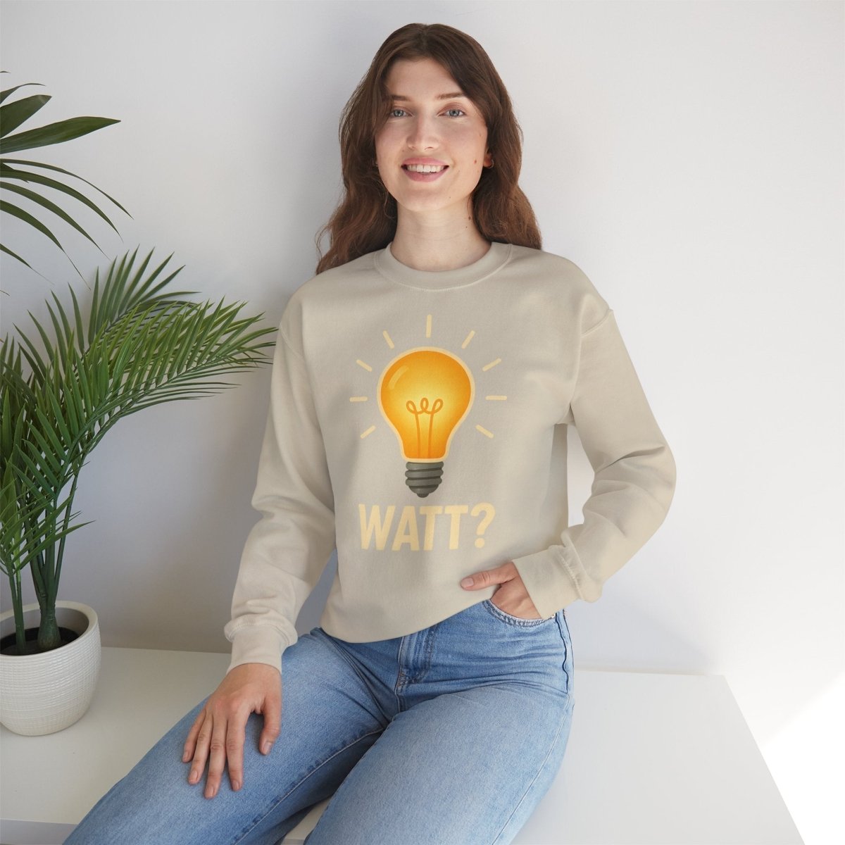 Sweatshirt – WATT? Sweatshirt für Elektriker & Technikfans | Lustiges Glühbirnen-Motiv | True Insights Design mit Humor