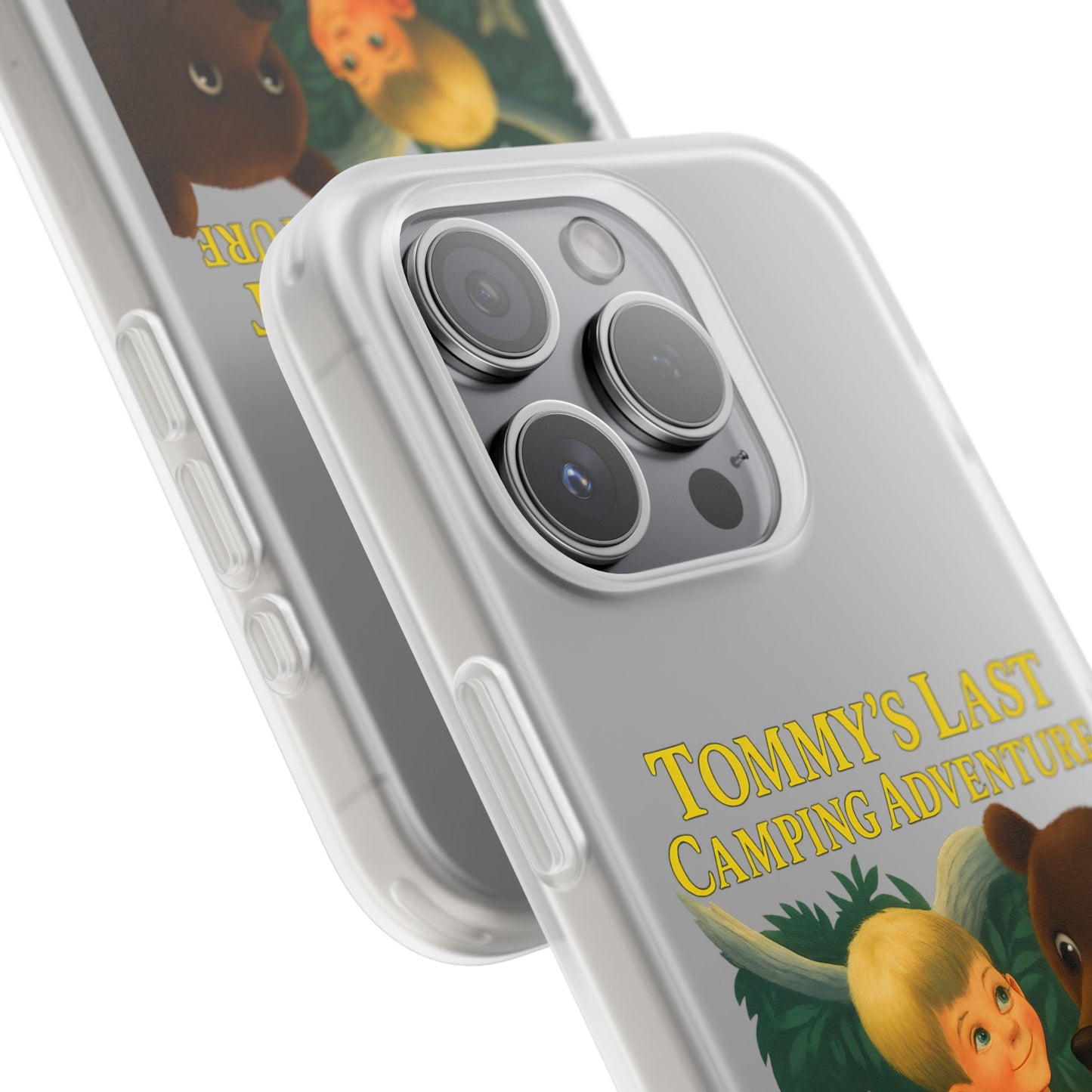 Tommy’s Last Camping Adventure Handyhülle – Schwarzer Humor trifft Retro-Kinderbuch-Look-Phone Case-True Insights