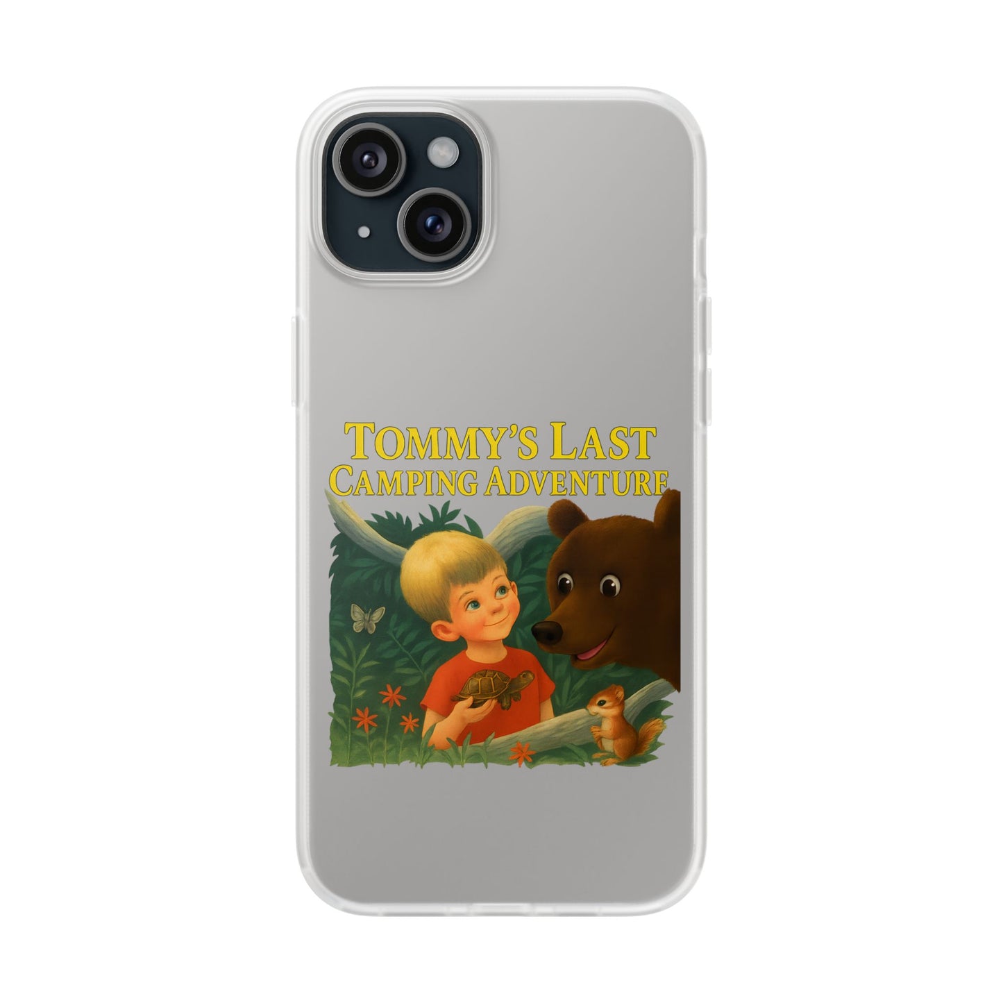 Tommy’s Last Camping Adventure Handyhülle – Schwarzer Humor trifft Retro-Kinderbuch-Look-Phone Case-True Insights
