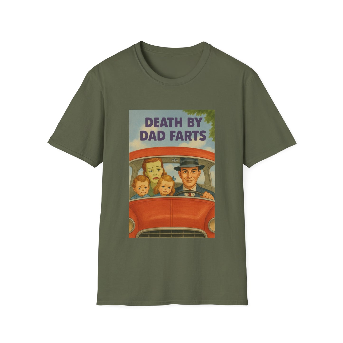 Death by Dad Farts - The retro family drama on your shirt! – Freches Satire-Design für mutige Statements | True Insights