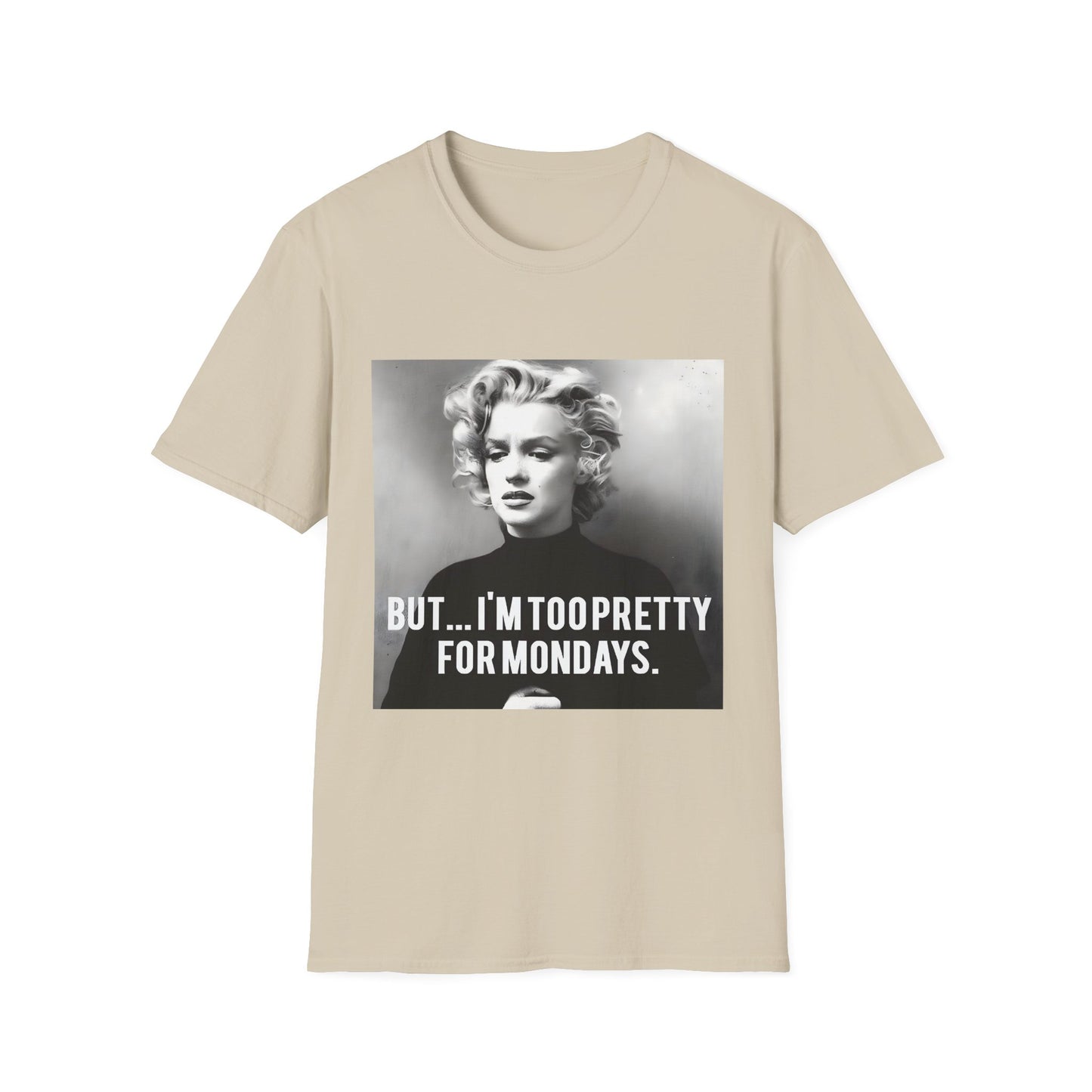 Vintage Damen T-Shirt – Too Pretty for Mondays – Retro Design – Freches Satire-Design für mutige Statements | True Insights