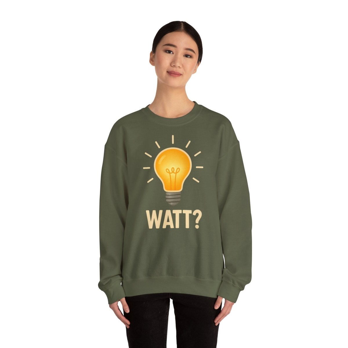 Sweatshirt – WATT? Sweatshirt für Elektriker & Technikfans | Lustiges Glühbirnen-Motiv | True Insights Design mit Humor