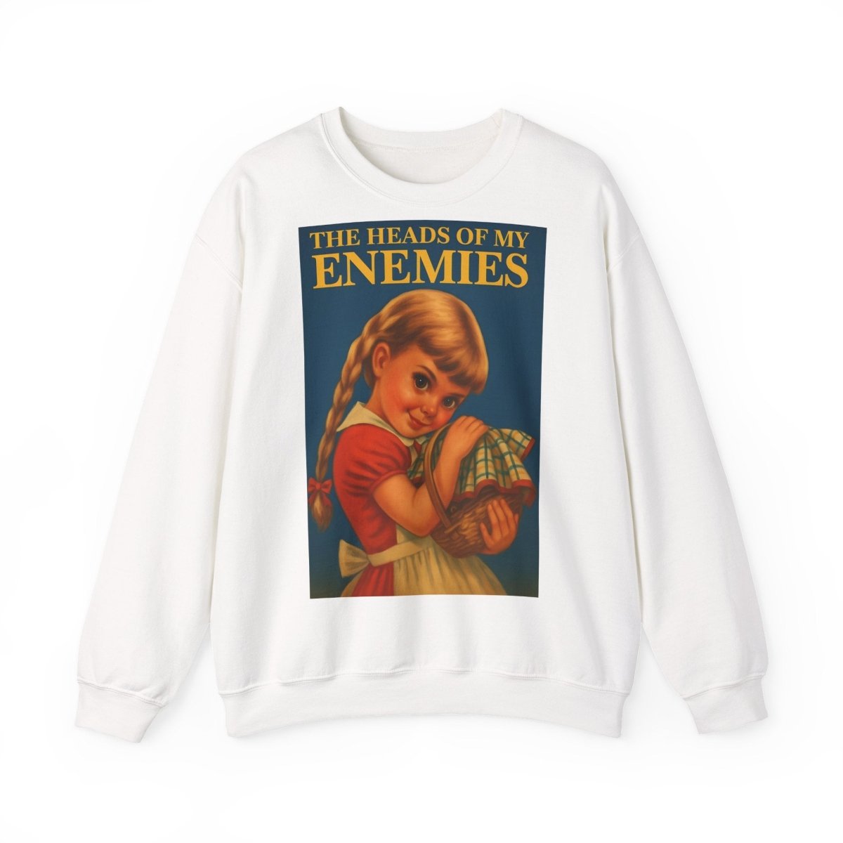 Sweatshirt – Sweatshirt „The Heads of My Enemies“ – Subversive Kunst zum Anziehen | True Insights Design mit Humor