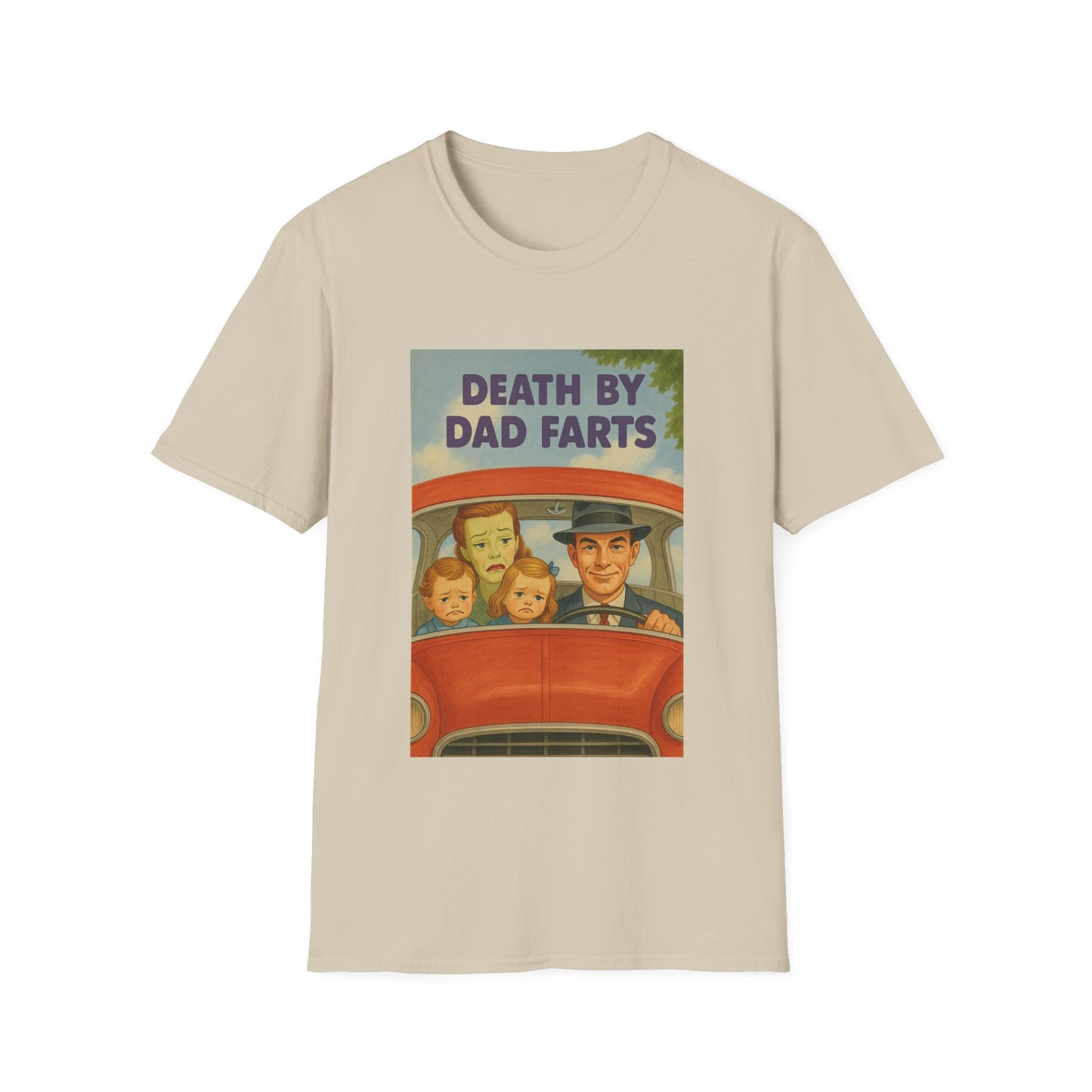 Death by Dad Farts - The retro family drama on your shirt! – Freches Satire-Design für mutige Statements | True Insights