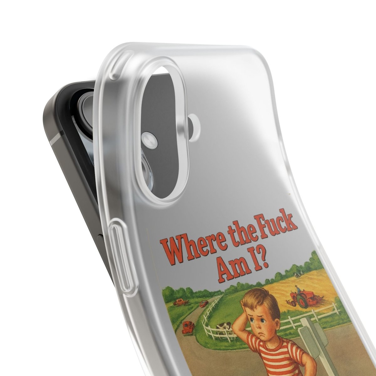Where the Fuck Am I? Handyhülle – Retro-Meme Look mit maximaler Verwirrung-Phone Case-True Insights