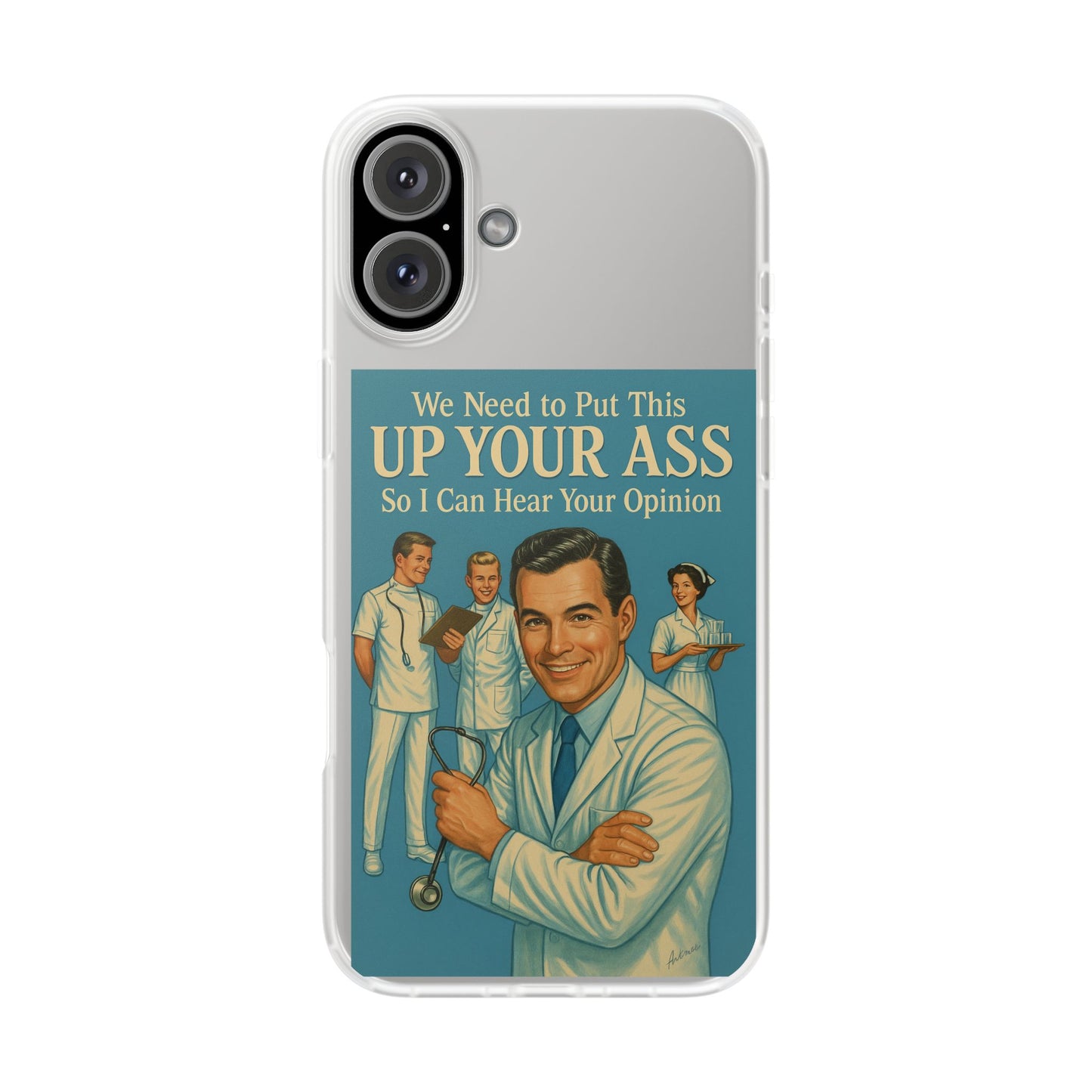 Handyhülle „Doctor’s Opinion“ – Retro-Arzt mit schwarzem Humor-Phone Case-True Insights