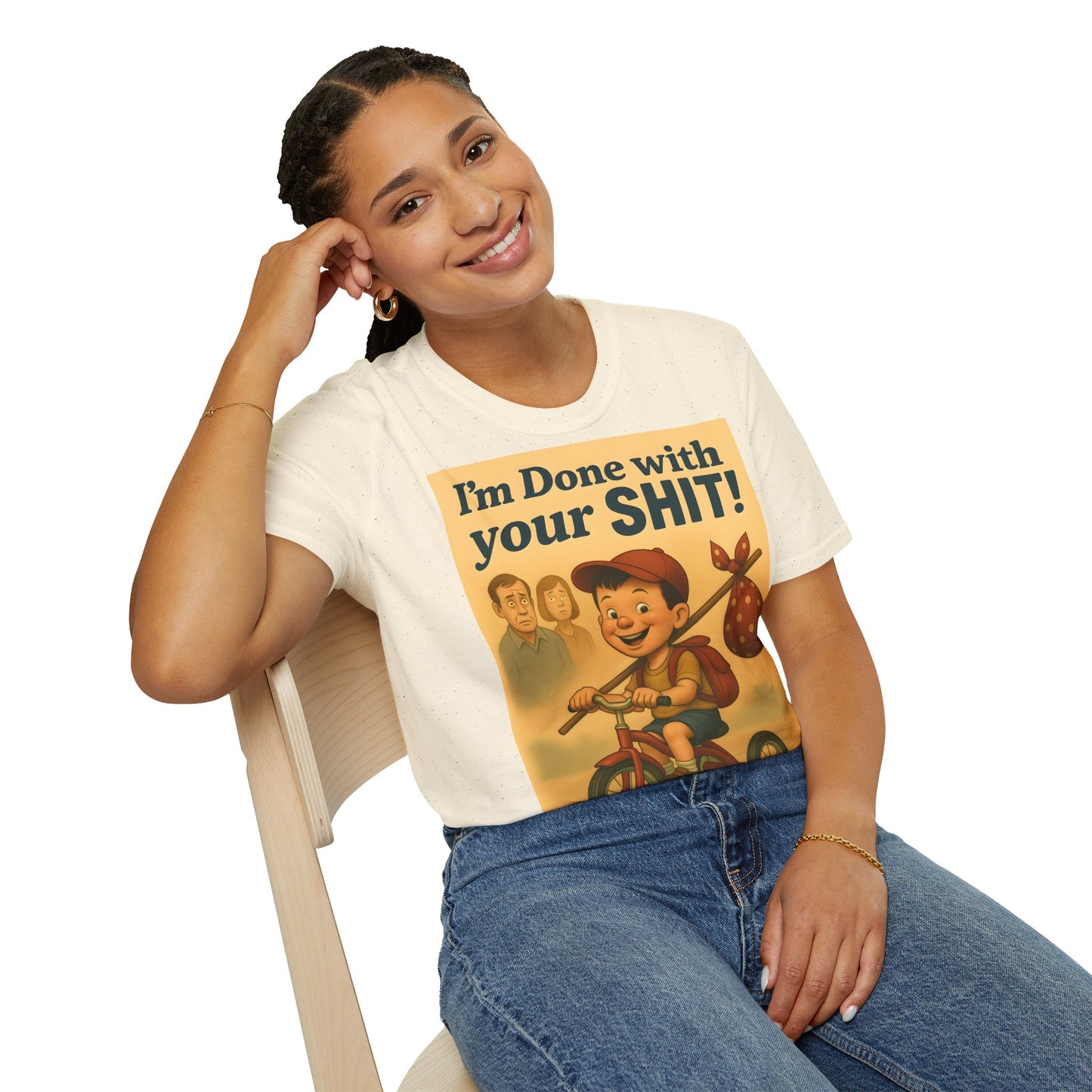 “I'm Done with Your Shit!” - Retro Runaway Kid T-Shirt – Freches Satire-Design für mutige Statements | True Insights