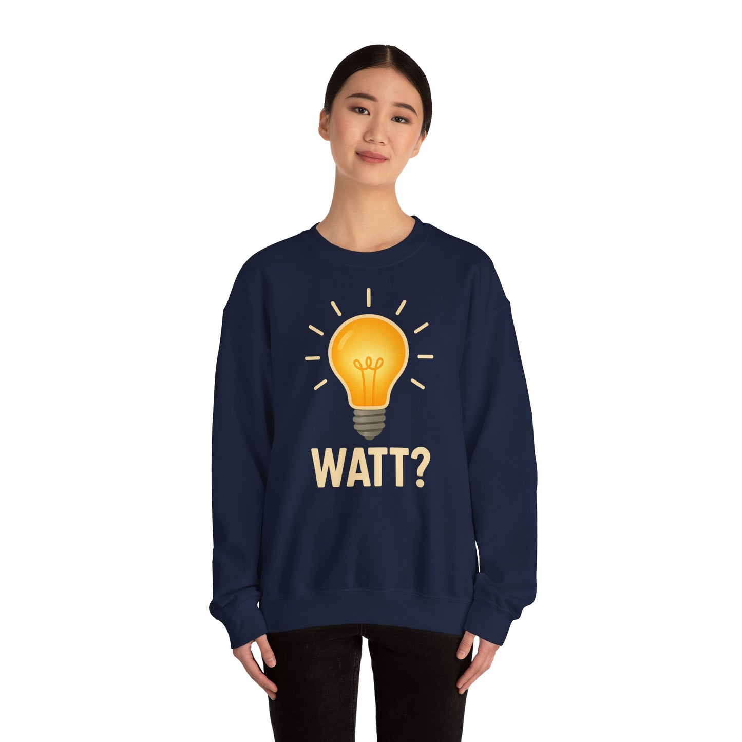 Sweatshirt – WATT? Sweatshirt für Elektriker & Technikfans | Lustiges Glühbirnen-Motiv | True Insights Design mit Humor