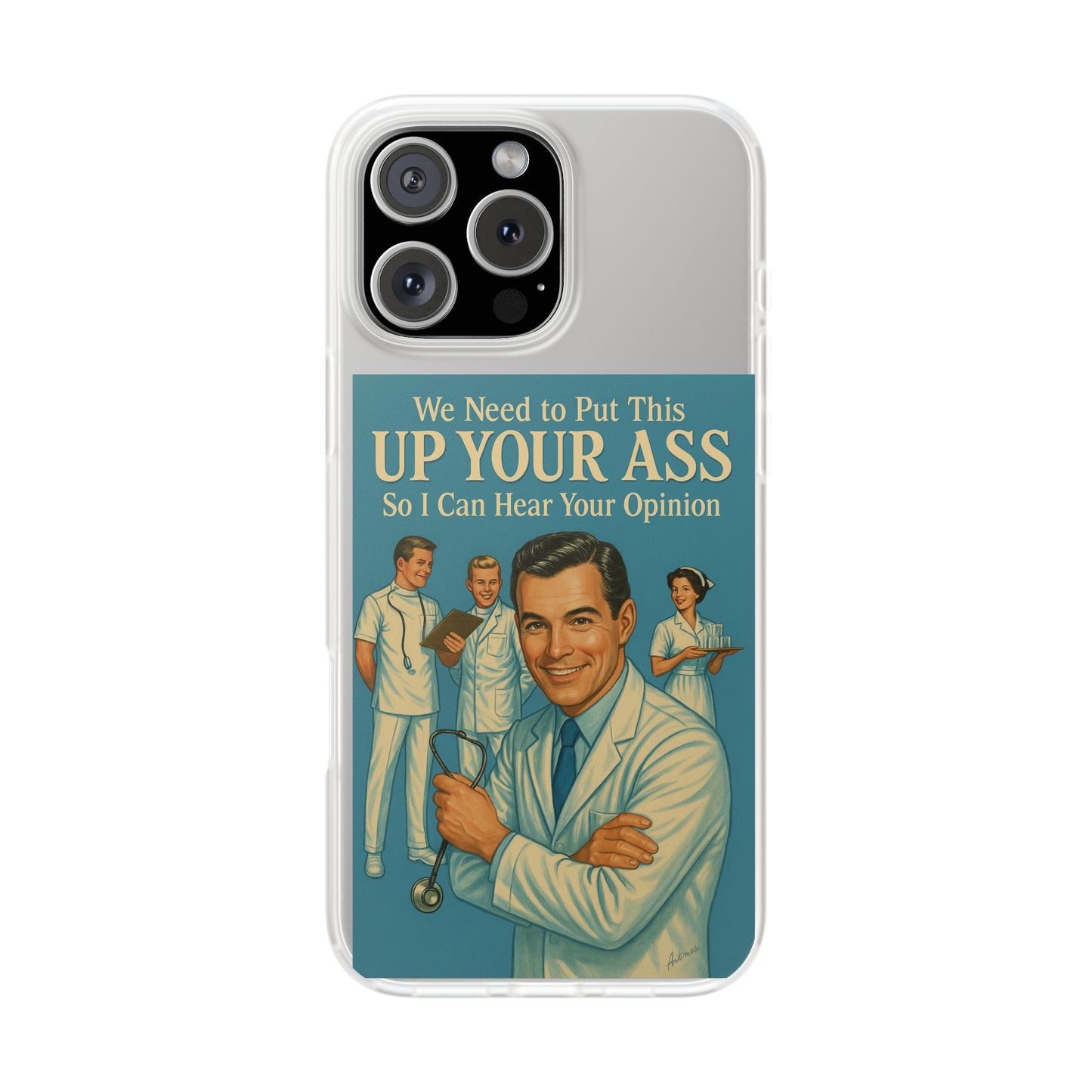 Handyhülle „Doctor’s Opinion“ – Retro-Arzt mit schwarzem Humor-Phone Case-True Insights