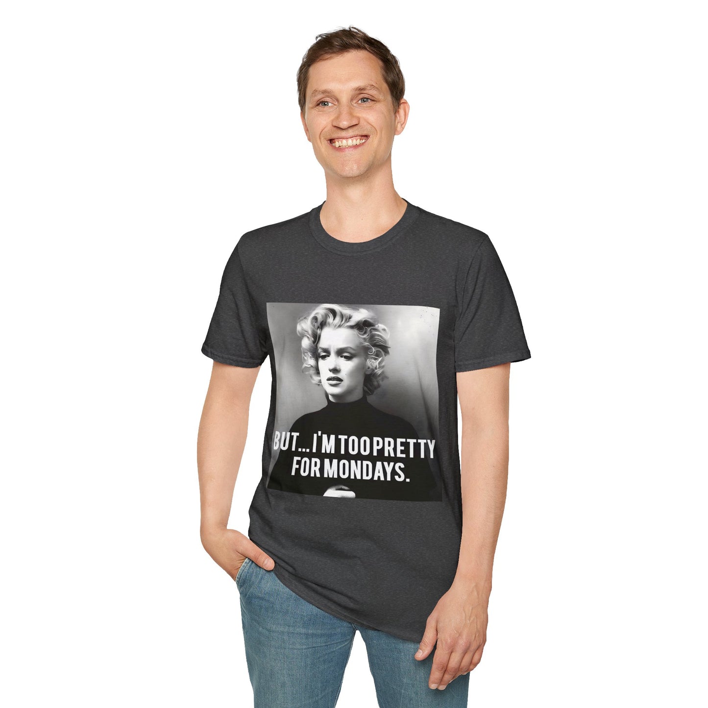 Vintage Damen T-Shirt – Too Pretty for Mondays – Retro Design – Freches Satire-Design für mutige Statements | True Insights