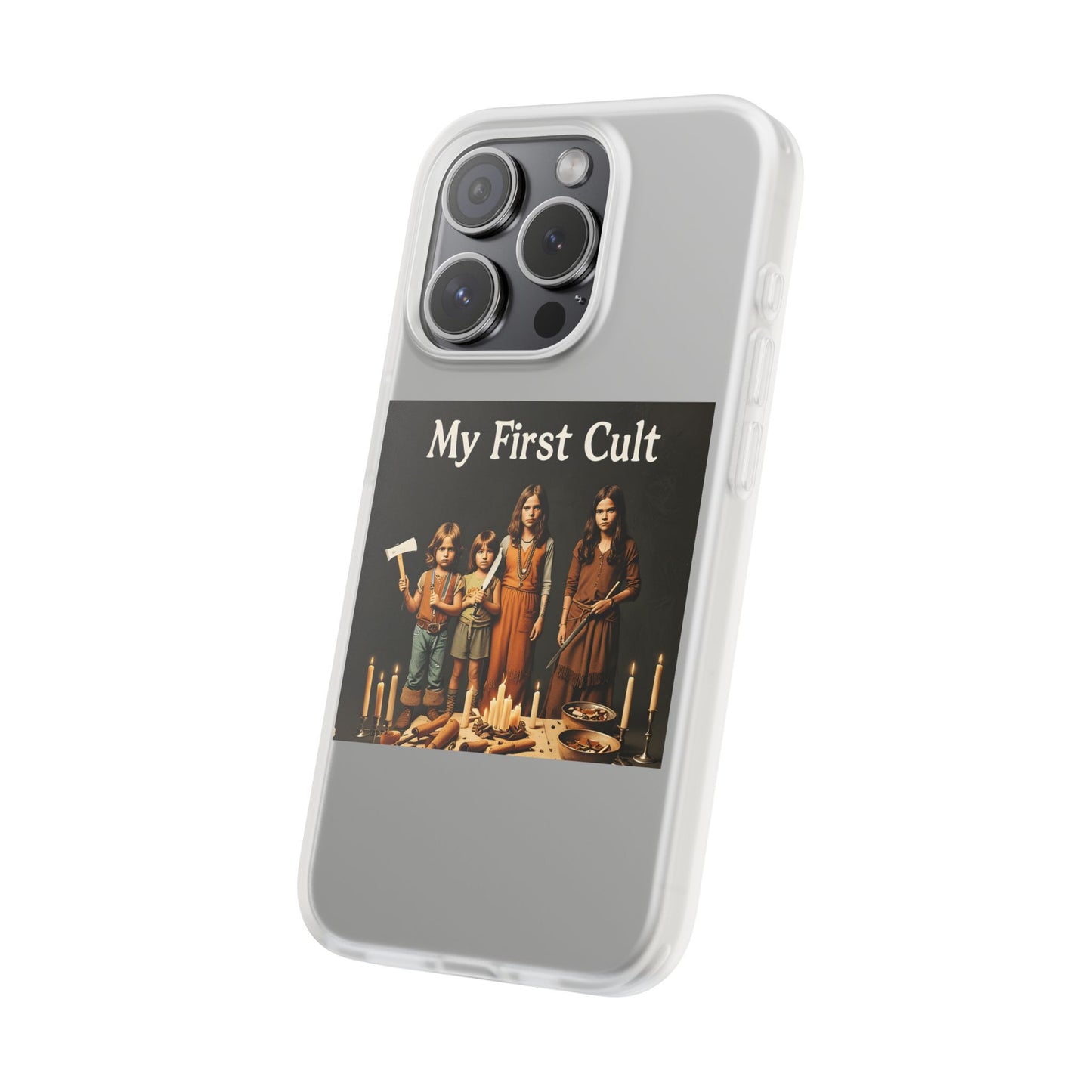 My First Cult – Dark-Aesthetic Handyhülle mit satirischem Kinderkult-Motiv-Phone Case-True Insights