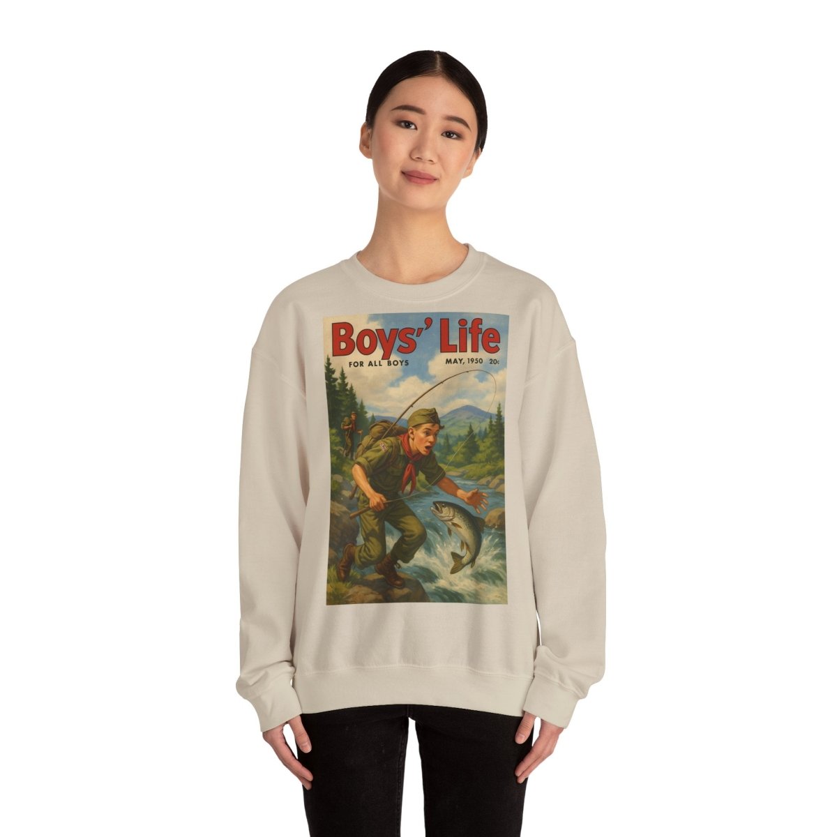 Vintage Motiv – Vintage „Boys’ Life“ Sweatshirt – Retro Pfadfinder-Motiv von 1950 | True Insights Design mit Humor