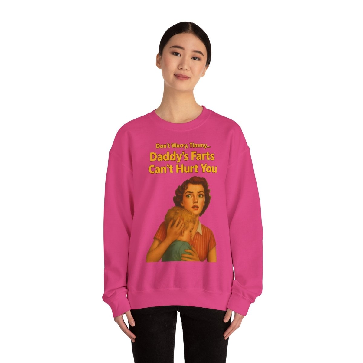 Sweatshirt – Daddy’s Farts – Satirisches Retro-Sweatshirt mit schwarzem Humor | True Insights Design mit Humor