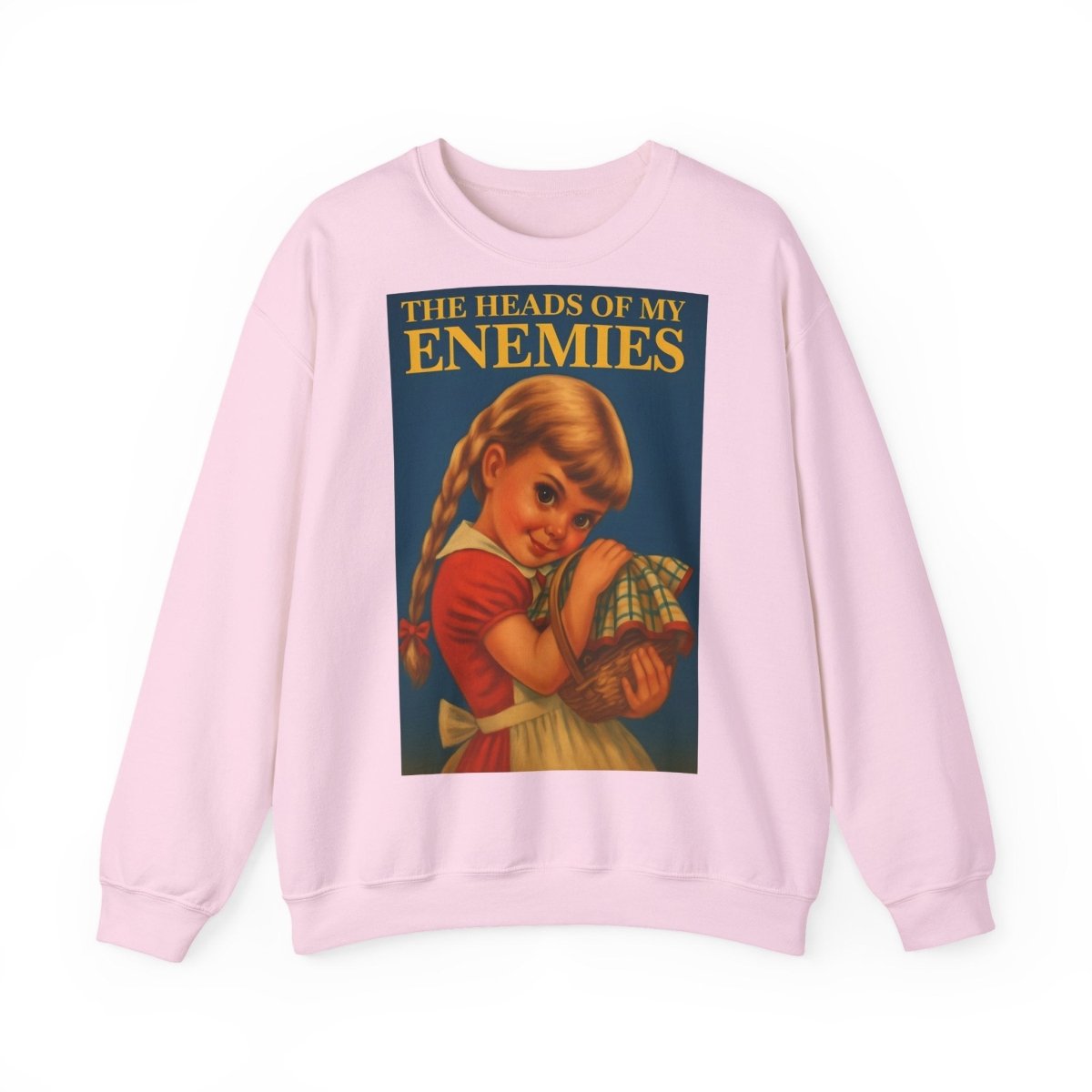 Sweatshirt – Sweatshirt „The Heads of My Enemies“ – Subversive Kunst zum Anziehen | True Insights Design mit Humor