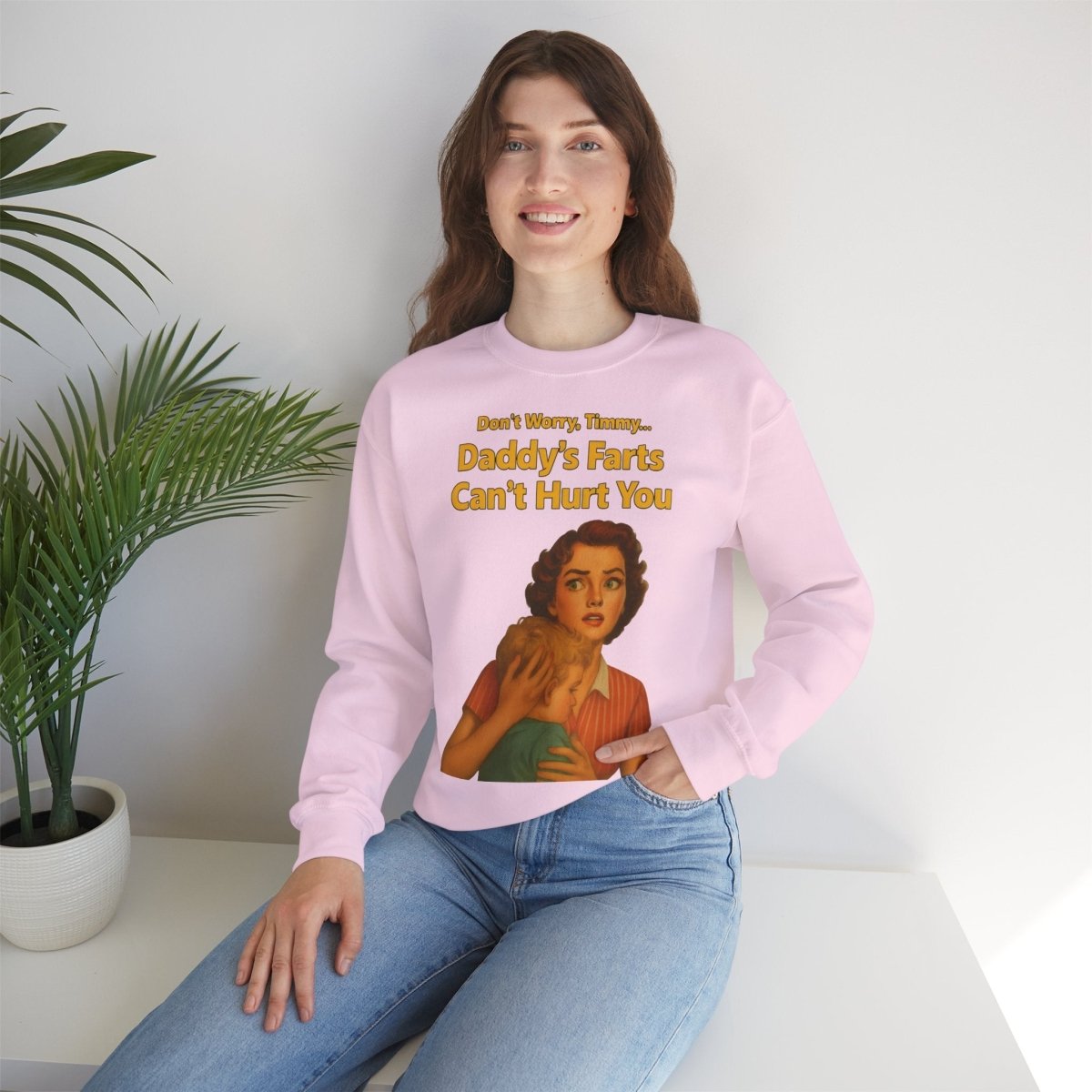 Sweatshirt – Daddy’s Farts – Satirisches Retro-Sweatshirt mit schwarzem Humor | True Insights Design mit Humor