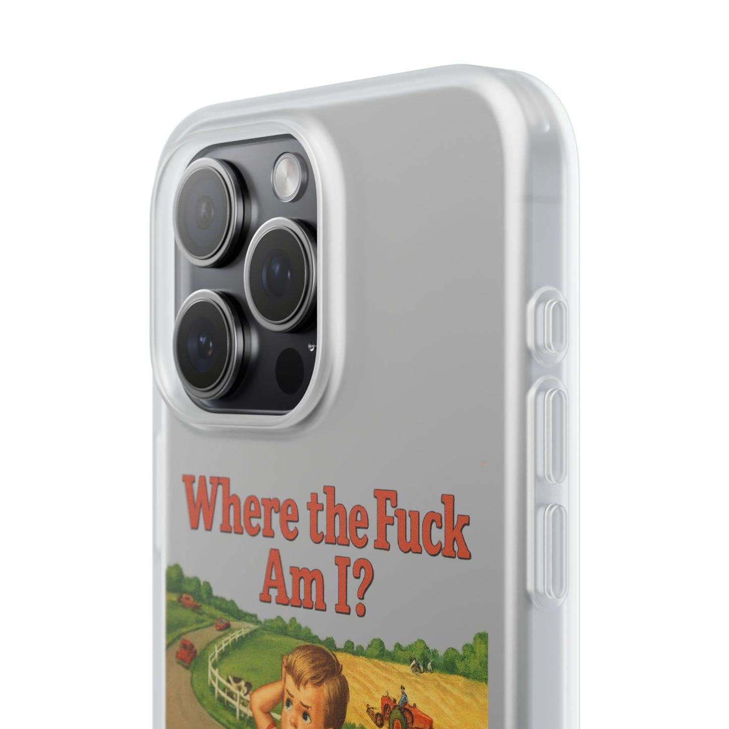 Where the Fuck Am I? Handyhülle – Retro-Meme Look mit maximaler Verwirrung-Phone Case-True Insights