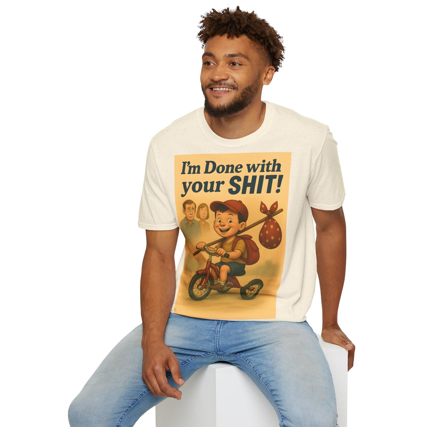 “I'm Done with Your Shit!” - Retro Runaway Kid T-Shirt – Freches Satire-Design für mutige Statements | True Insights
