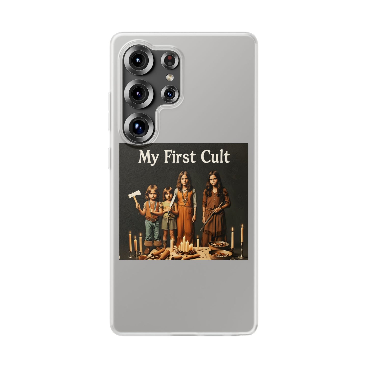 My First Cult – Dark-Aesthetic Handyhülle mit satirischem Kinderkult-Motiv-Phone Case-True Insights
