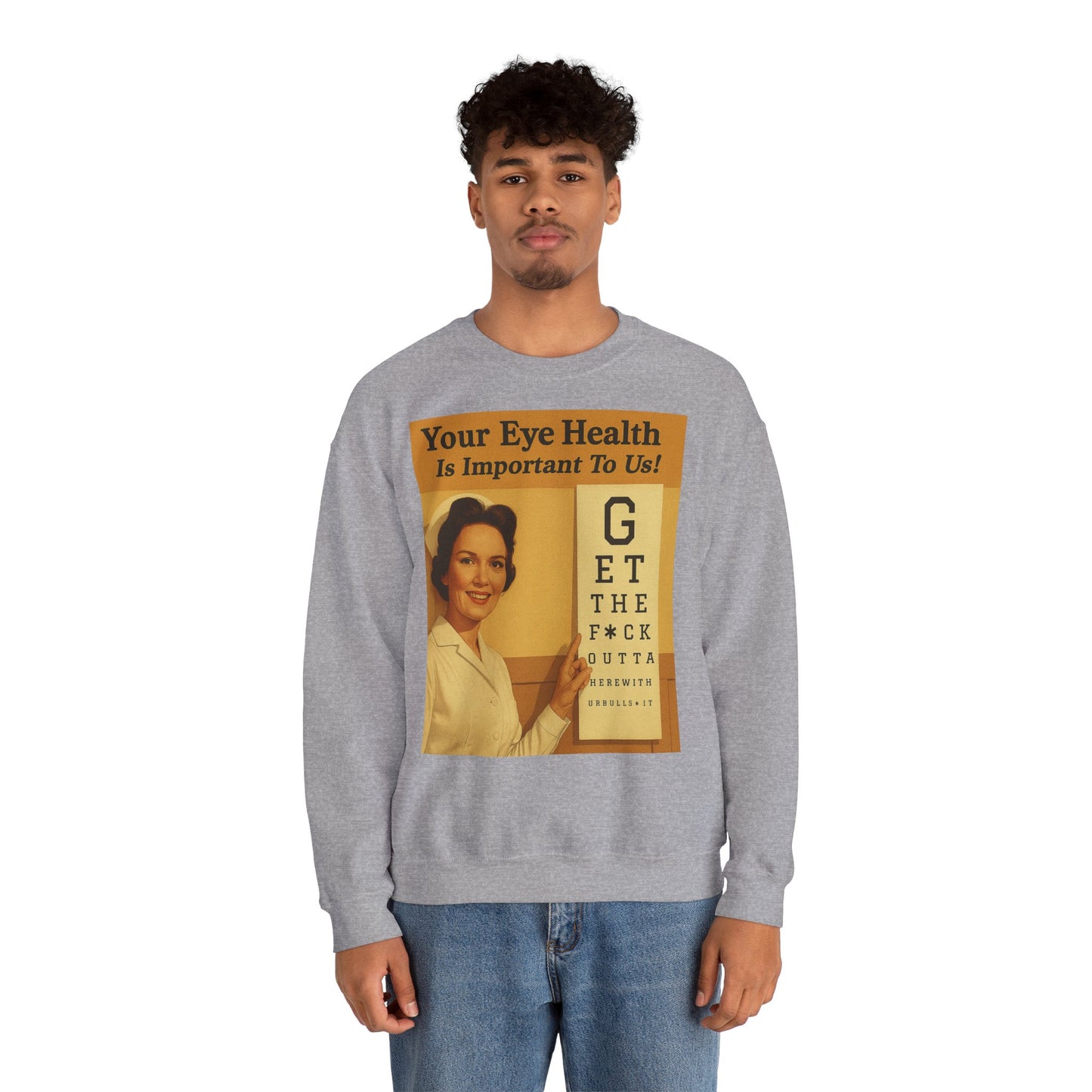 „Eye Health – Bullsh*t Edition“ – Satire-Sweatshirt im Retrolook – Freches Satire-Design für mutige Statements | True Insights