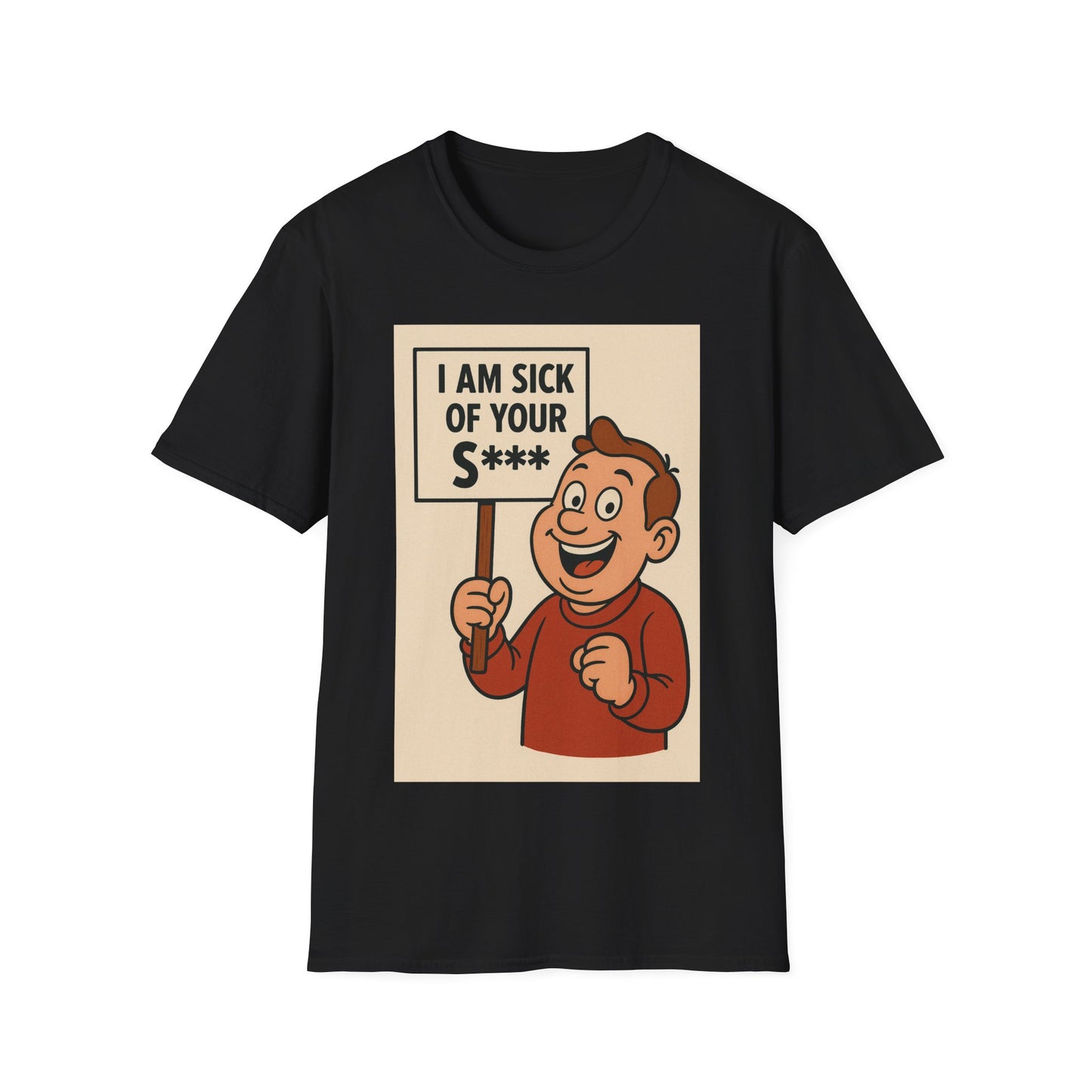 „I Am Sick of Your S*“ – Shirt im Retro-Comic-Look