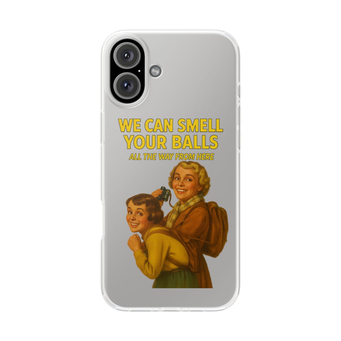 Unauffällig war gestern: Diese Handyhülle riecht den Wahnsinn – Vintage-Design trifft schwarzen Humor.-Phone Case-True Insights