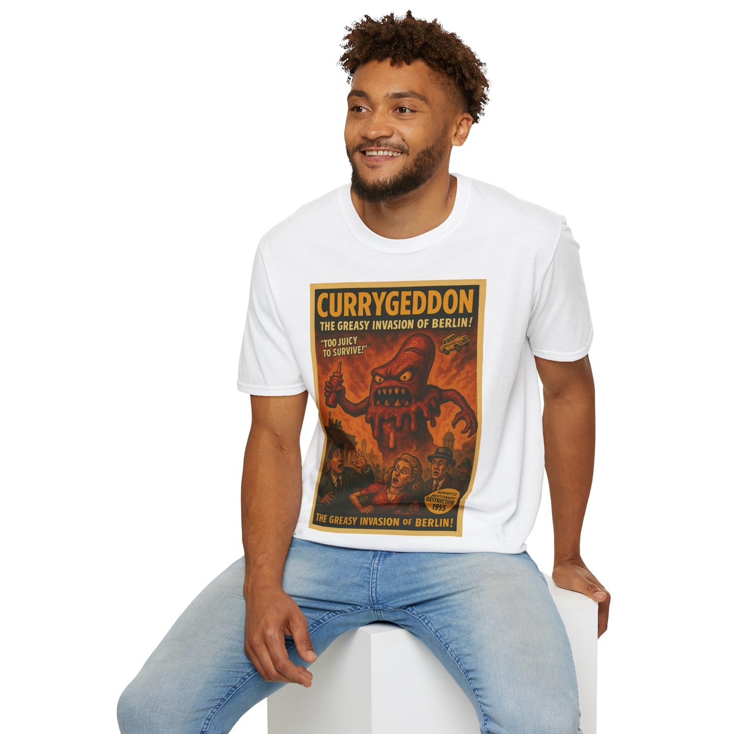 CurryGeddon T-Shirt - Retro Horror Design