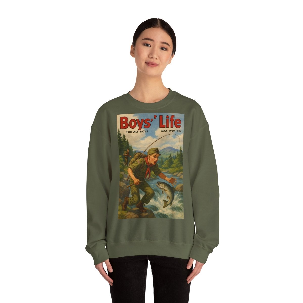 Vintage Motiv – Vintage „Boys’ Life“ Sweatshirt – Retro Pfadfinder-Motiv von 1950 | True Insights Design mit Humor