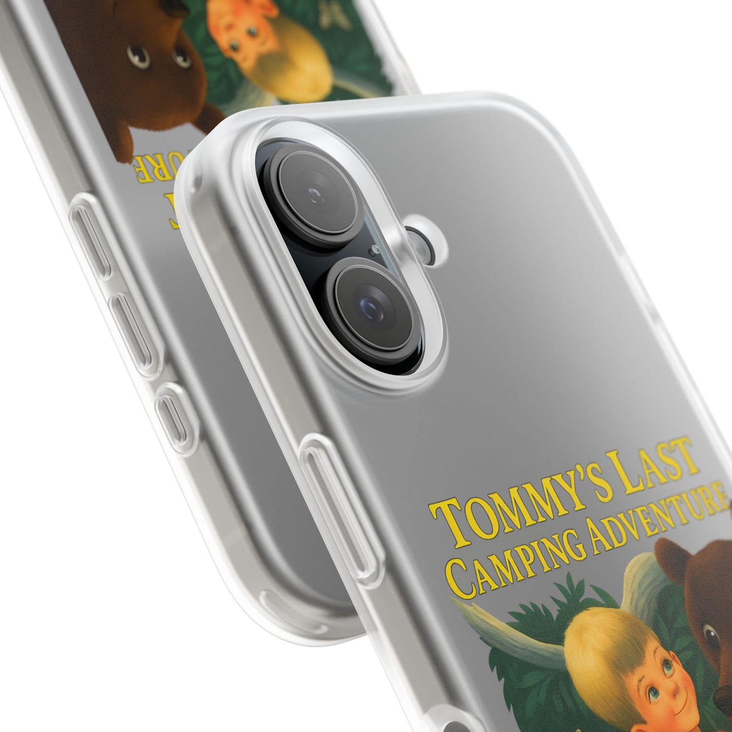 Tommy’s Last Camping Adventure Handyhülle – Schwarzer Humor trifft Retro-Kinderbuch-Look-Phone Case-True Insights