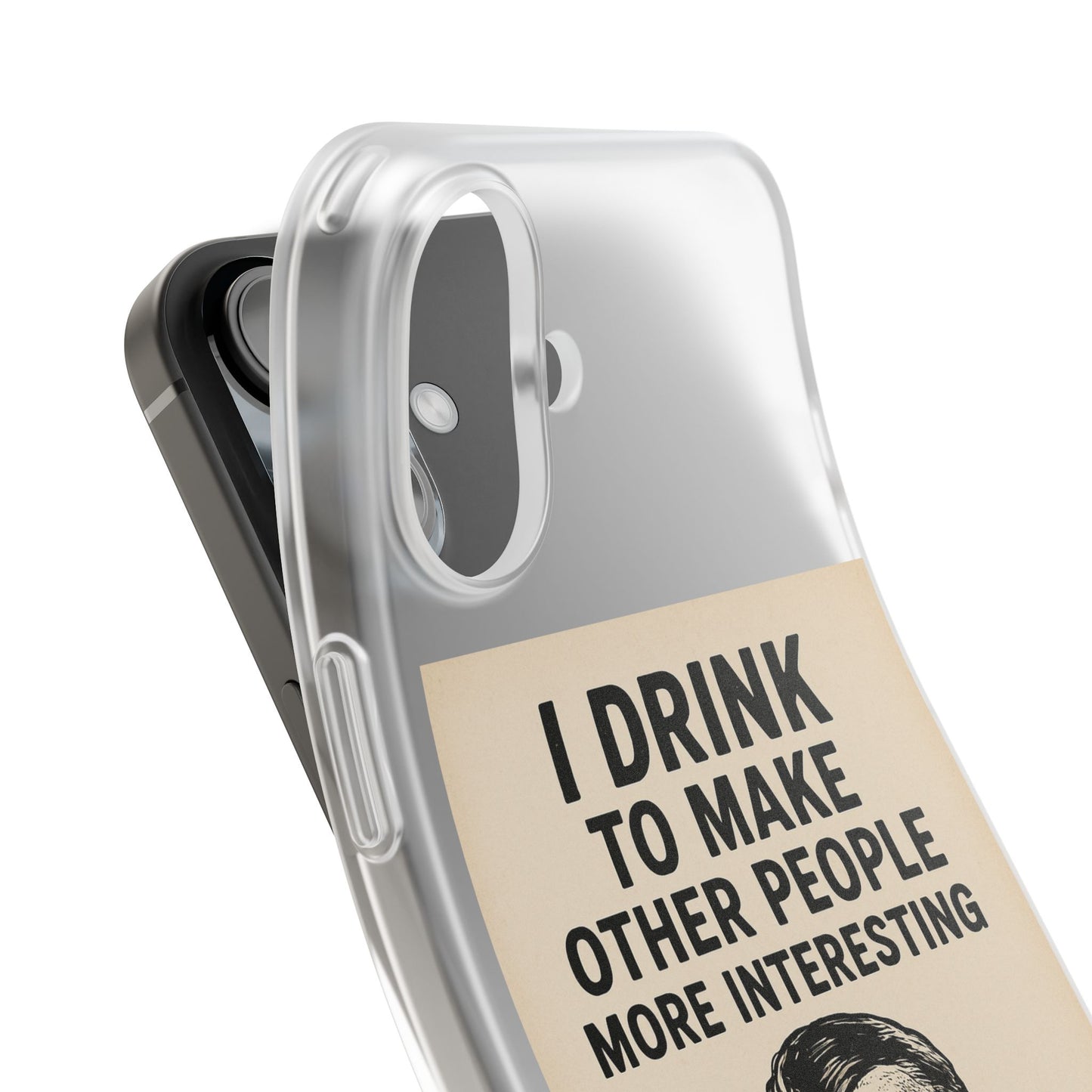 Hemingway – „I Drink To Make Other People More Interesting“-Phone Case-True Insights