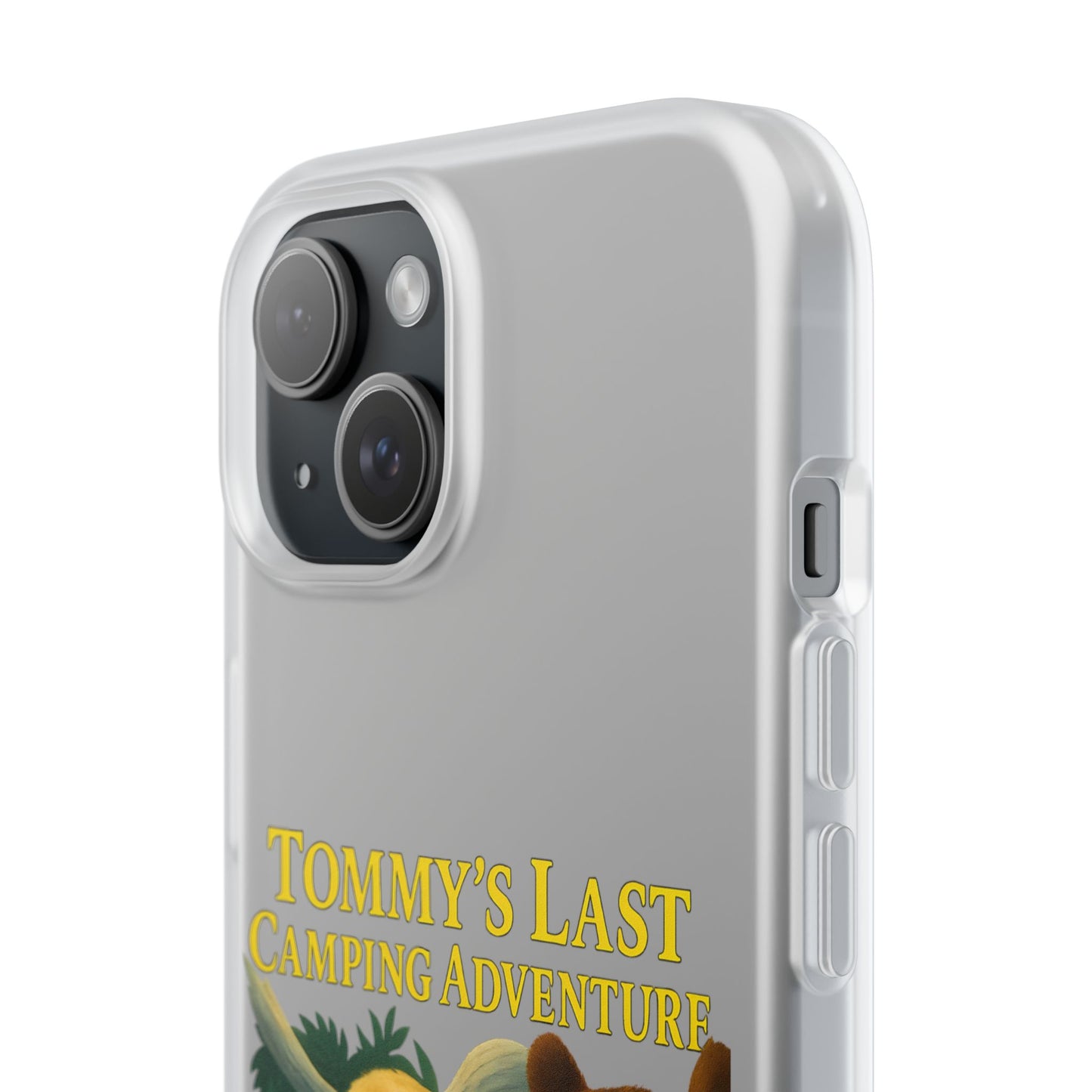 Tommy’s Last Camping Adventure Handyhülle – Schwarzer Humor trifft Retro-Kinderbuch-Look-Phone Case-True Insights