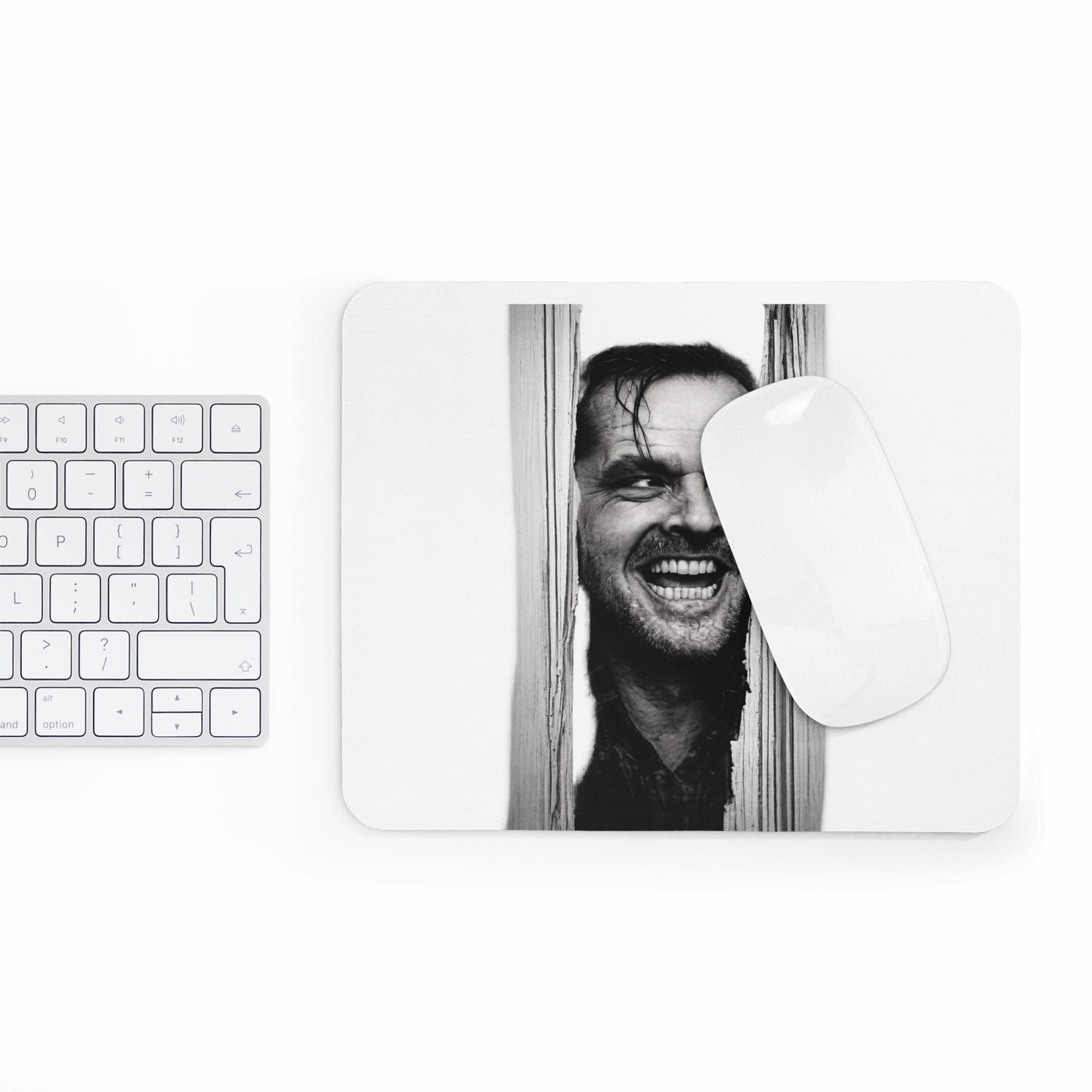 Shining Jack Torrance Mauspad – Jack Nicholson Kult-Horror Motiv Mousepad, lustiges Büro Deko Geschenk für Filmfans