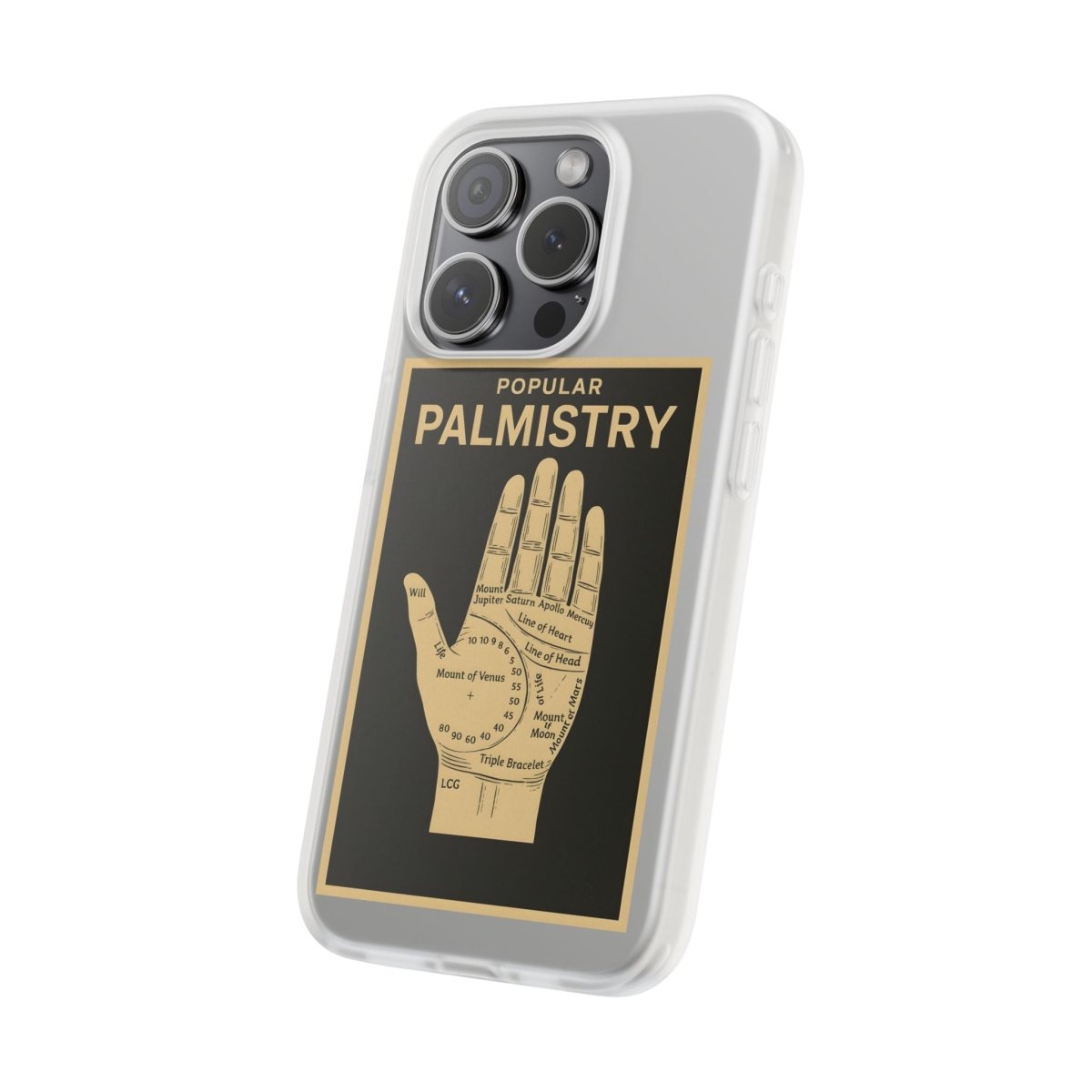 Vintage Motiv – Popular Palmistry – Esoterik-Handyhülle im Vintage-Stil mit Handlinien-Grafik | True Insights Design mit Humor