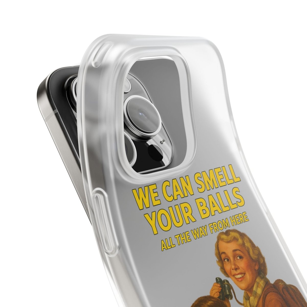 Unauffällig war gestern: Diese Handyhülle riecht den Wahnsinn – Vintage-Design trifft schwarzen Humor.-Phone Case-True Insights