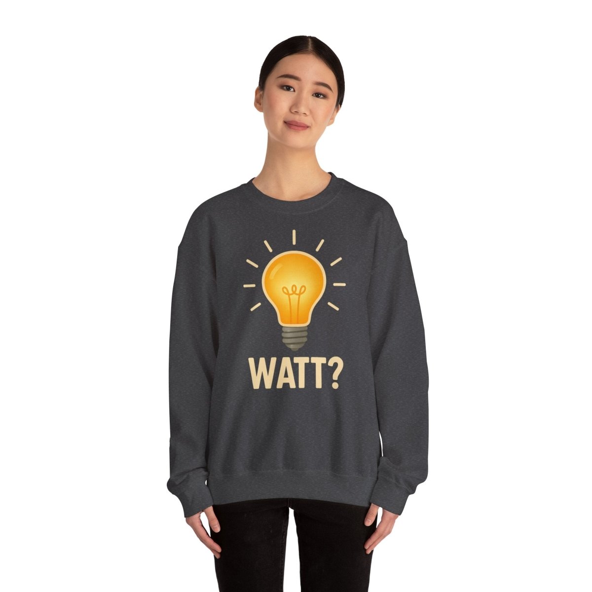 Sweatshirt – WATT? Sweatshirt für Elektriker & Technikfans | Lustiges Glühbirnen-Motiv | True Insights Design mit Humor