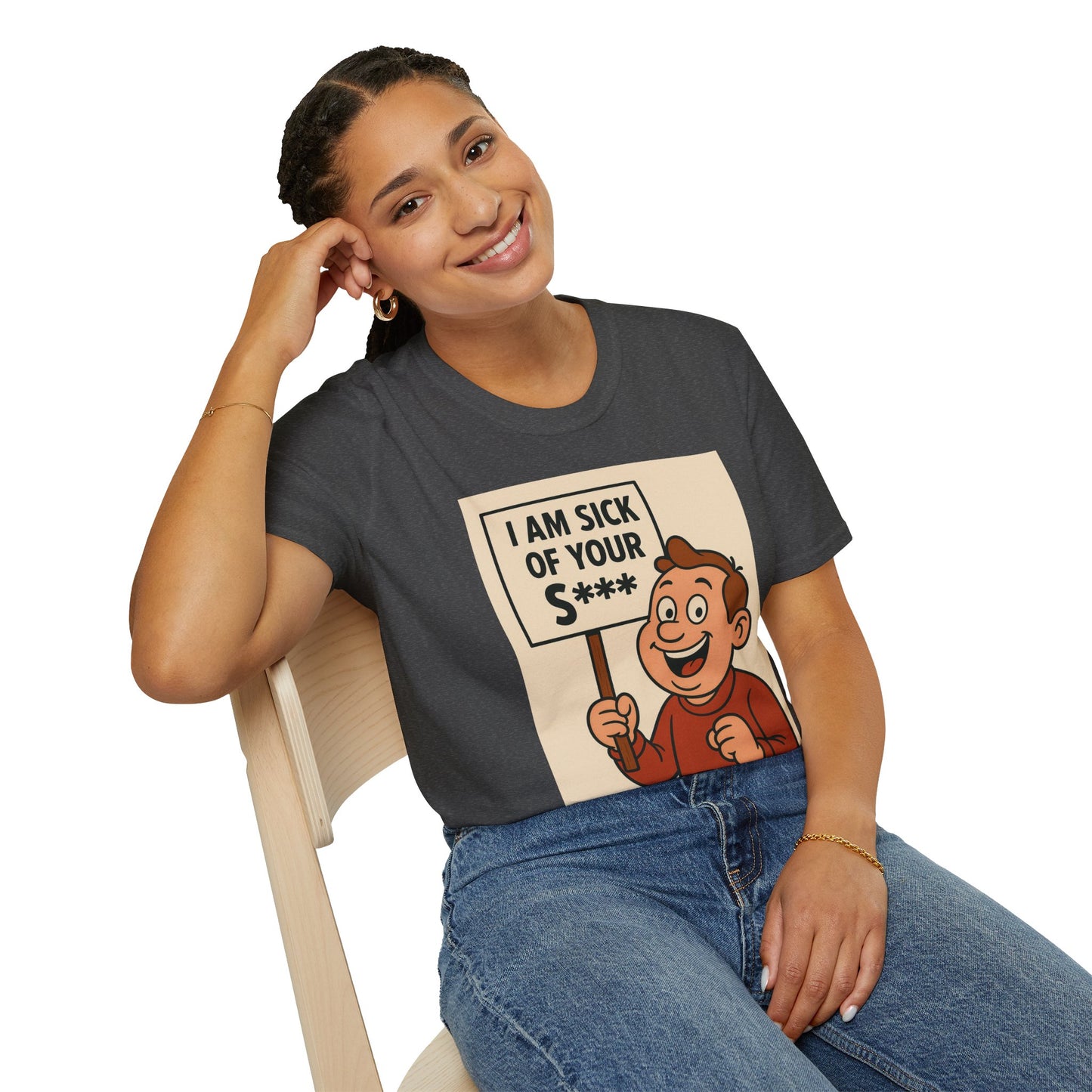 „I Am Sick of Your S*“ – Shirt im Retro-Comic-Look