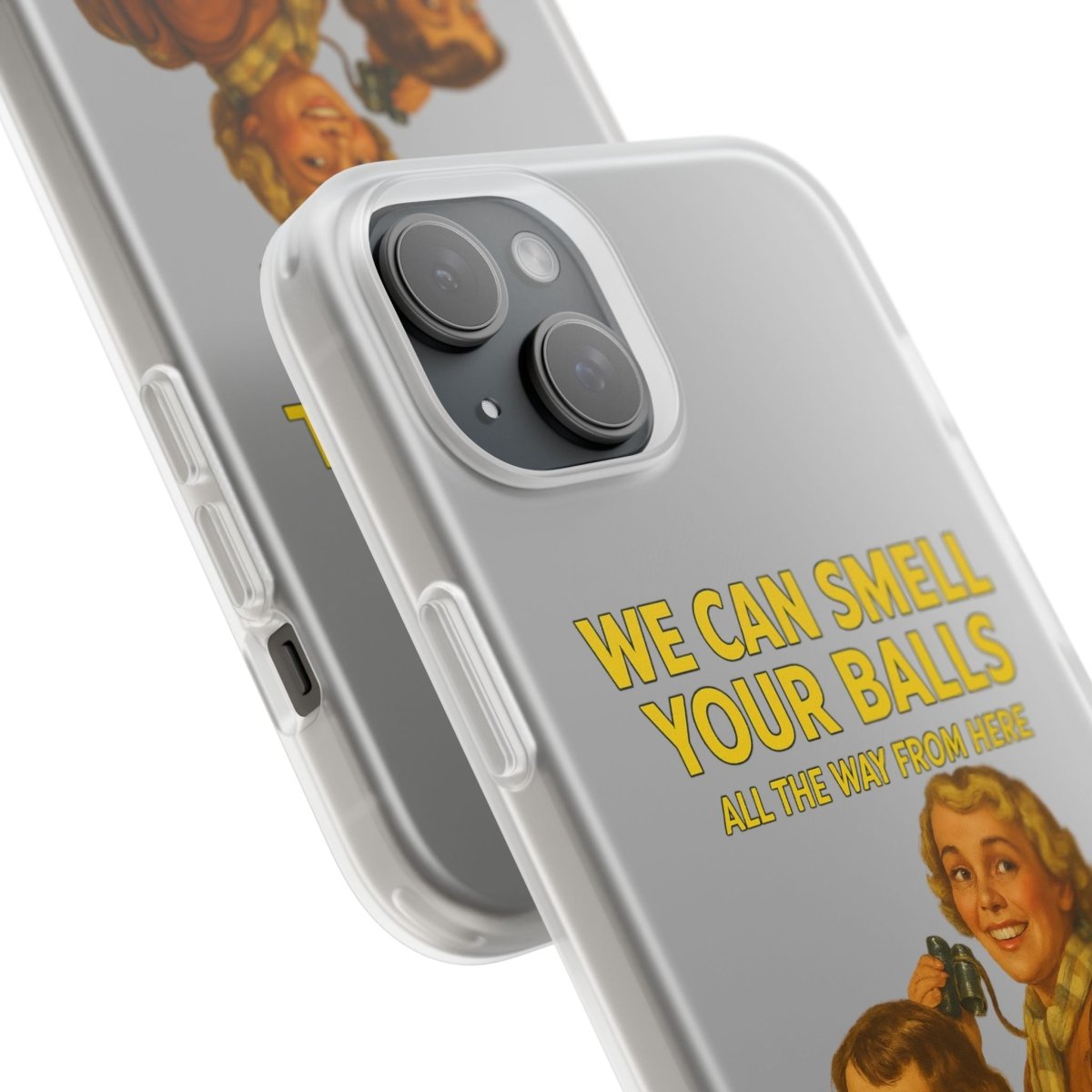 Unauffällig war gestern: Diese Handyhülle riecht den Wahnsinn – Vintage-Design trifft schwarzen Humor.-Phone Case-True Insights