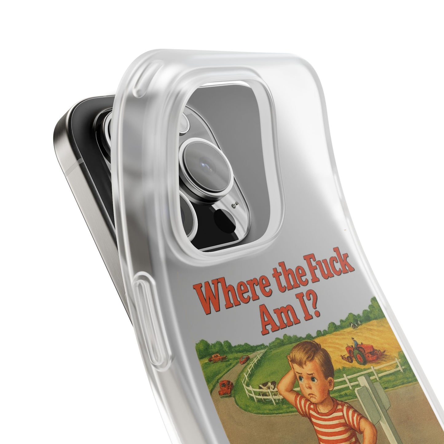 Where the Fuck Am I? Handyhülle – Retro-Meme Look mit maximaler Verwirrung-Phone Case-True Insights