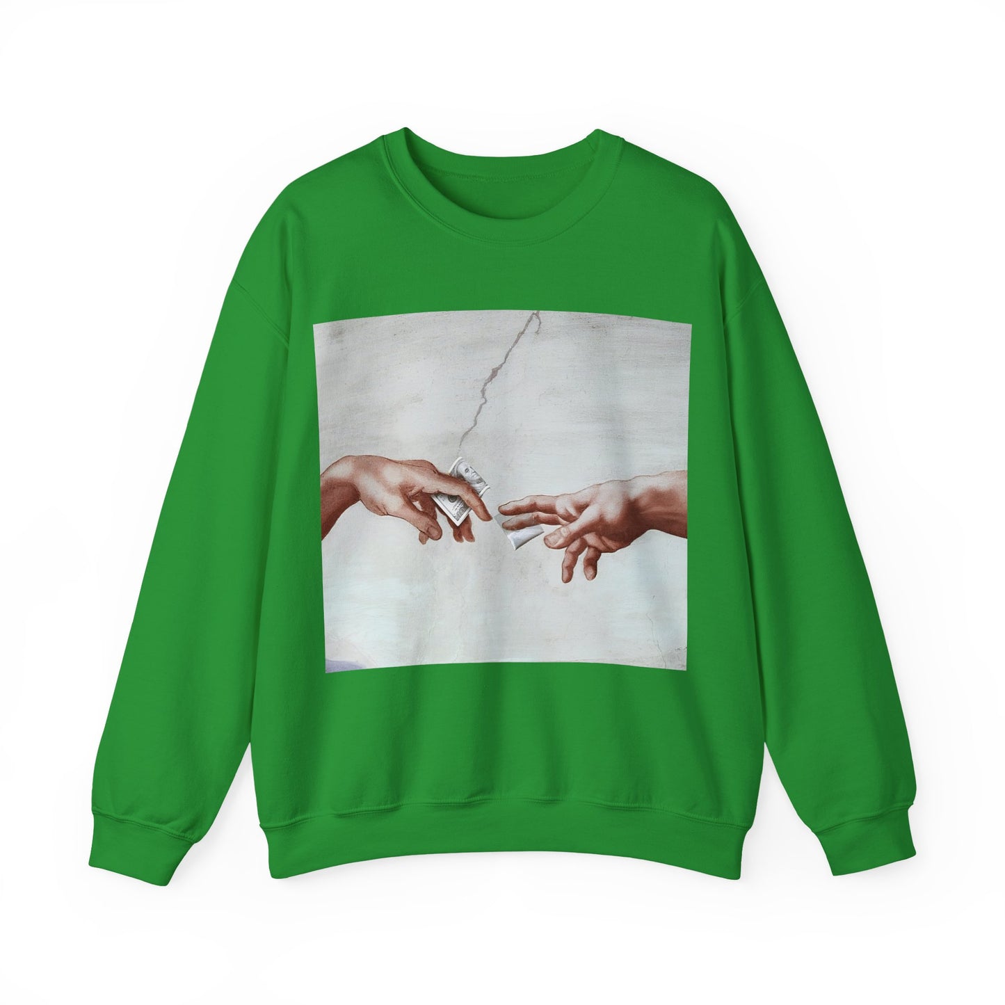 Sweatshirt – The Deal Sweatshirt – Satirische Kunst trifft Streetwear | Michelangelo Meme Design | True Insights Design mit Humor