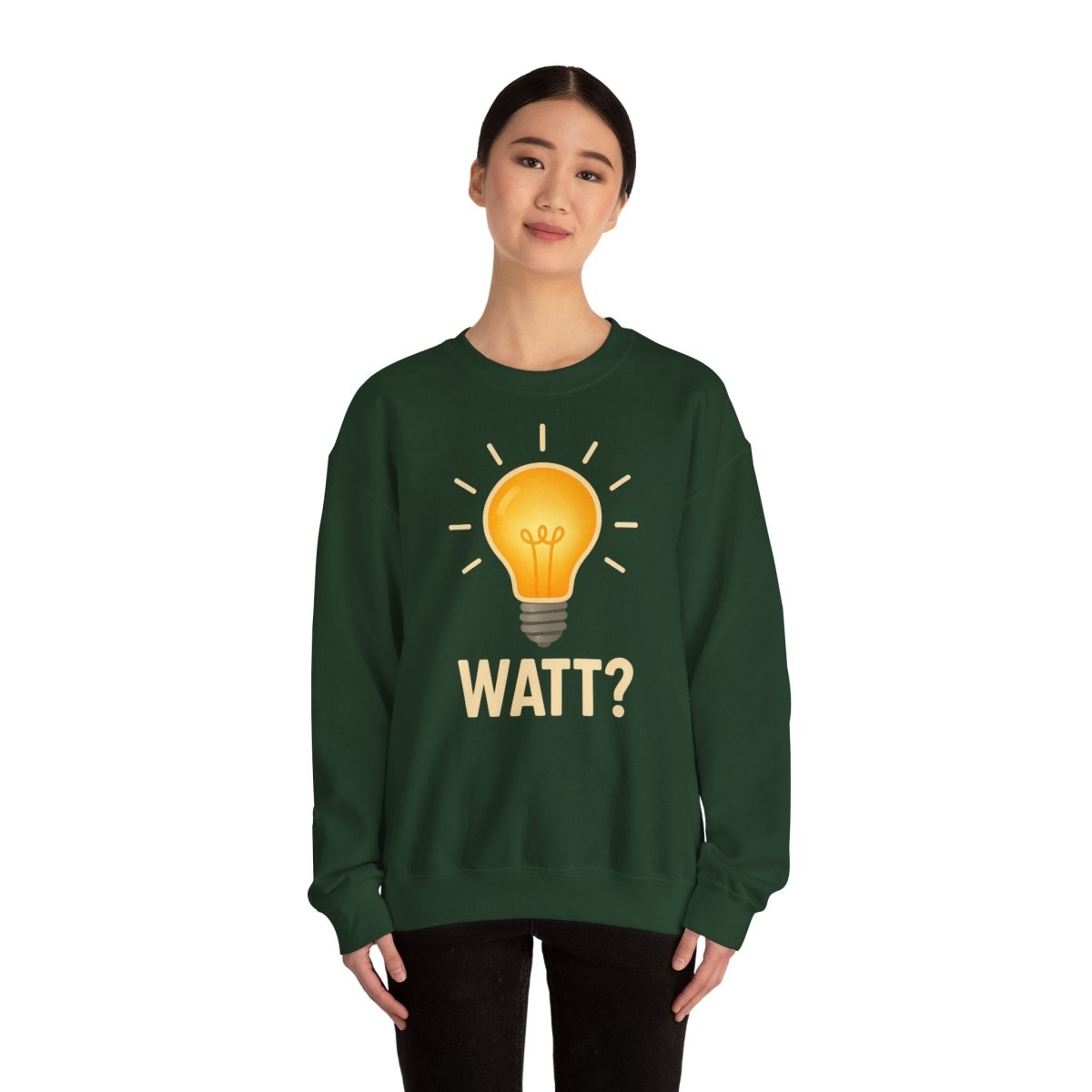 Sweatshirt – WATT? Sweatshirt für Elektriker & Technikfans | Lustiges Glühbirnen-Motiv | True Insights Design mit Humor