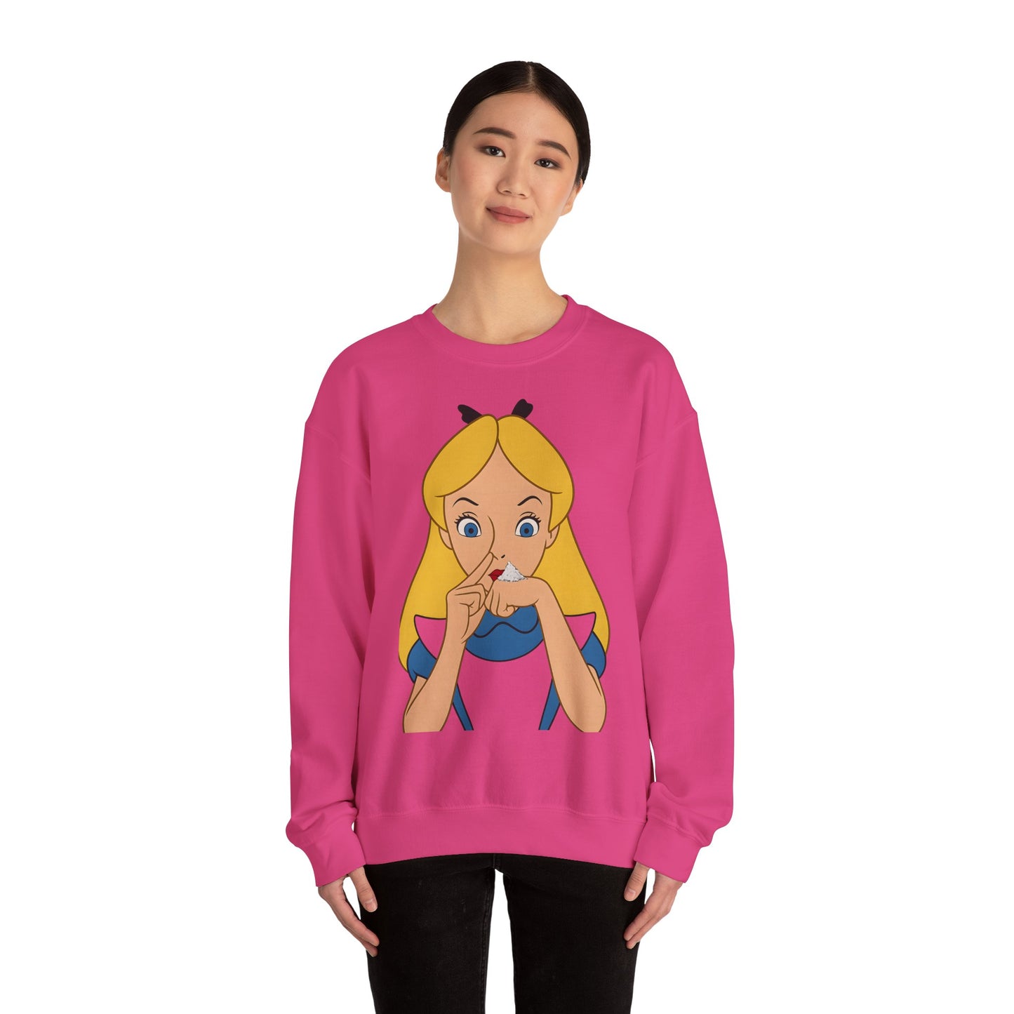 Sweatshirt – Satire Sweatshirt – "Alice im Rausch" Pop-Art Design | True Insights Design mit Humor