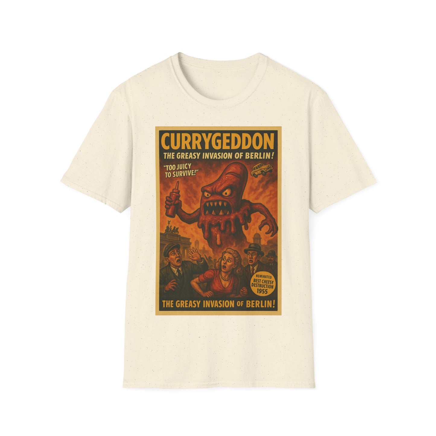 Vintage Motiv – CurryGeddon T-Shirt - Retro Horror Design | True Insights Design mit Humor