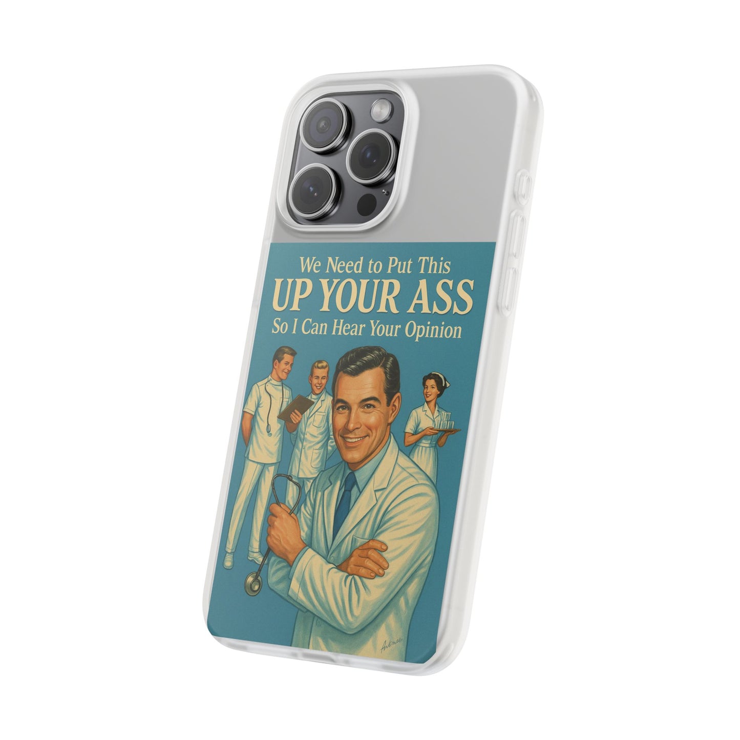 Handyhülle „Doctor’s Opinion“ – Retro-Arzt mit schwarzem Humor-Phone Case-True Insights