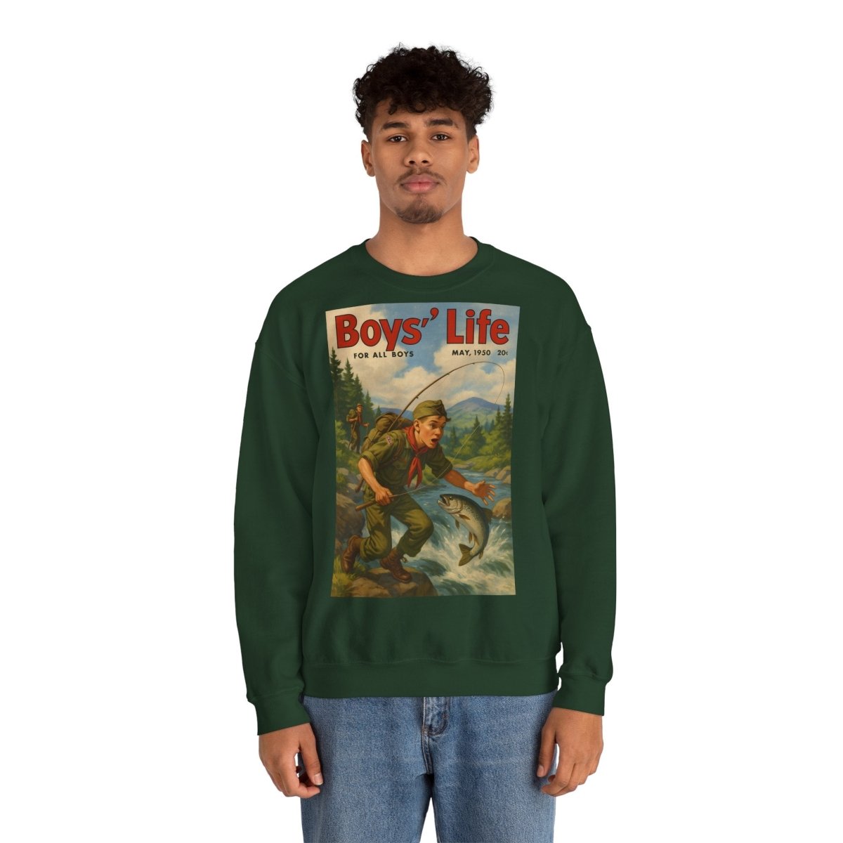Vintage Motiv – Vintage „Boys’ Life“ Sweatshirt – Retro Pfadfinder-Motiv von 1950 | True Insights Design mit Humor