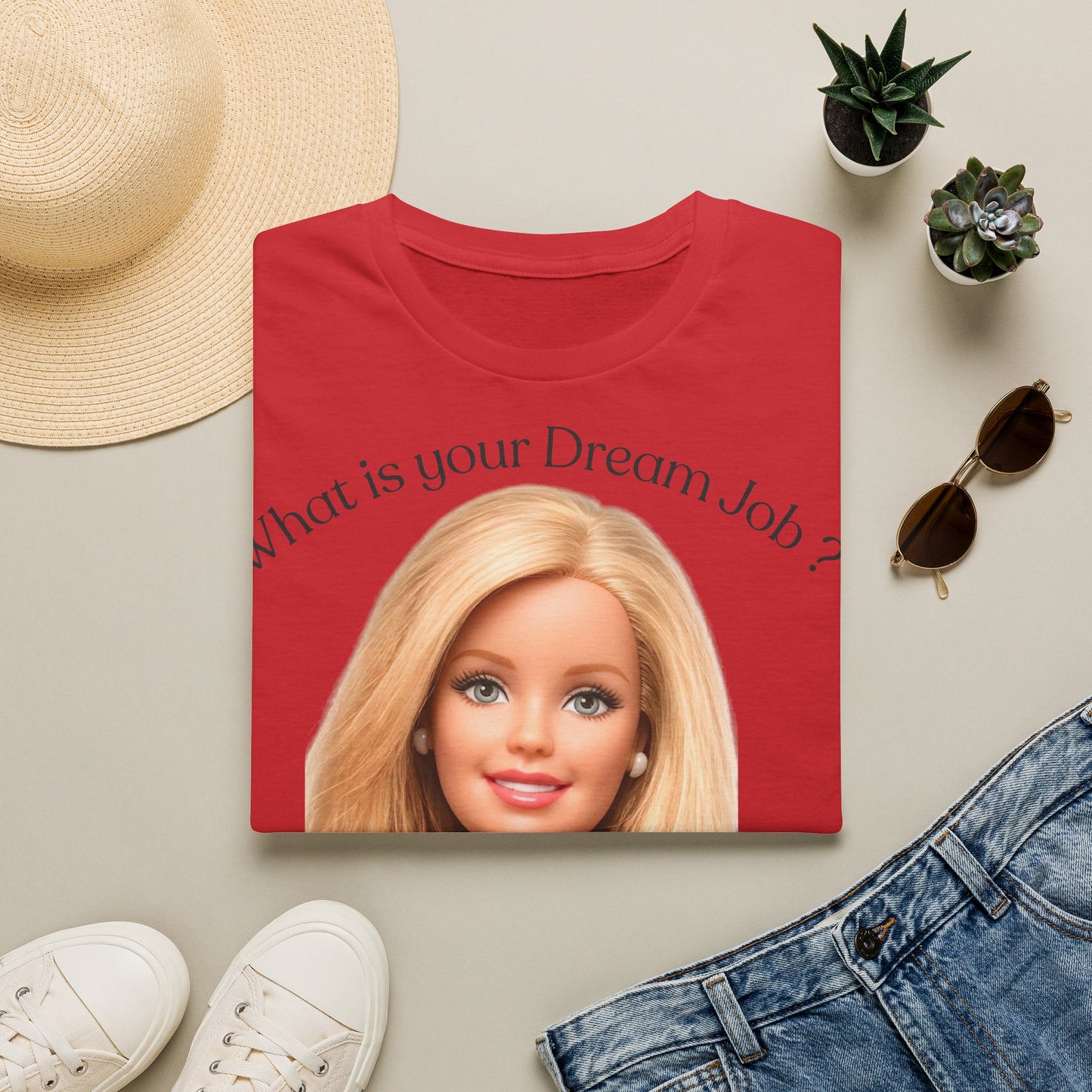 Lustiges T-Shirt 'In my dreams I don't work' – Anti-Arbeit Spruch Shirt für faule Tage, Bürohumor & Geschenk